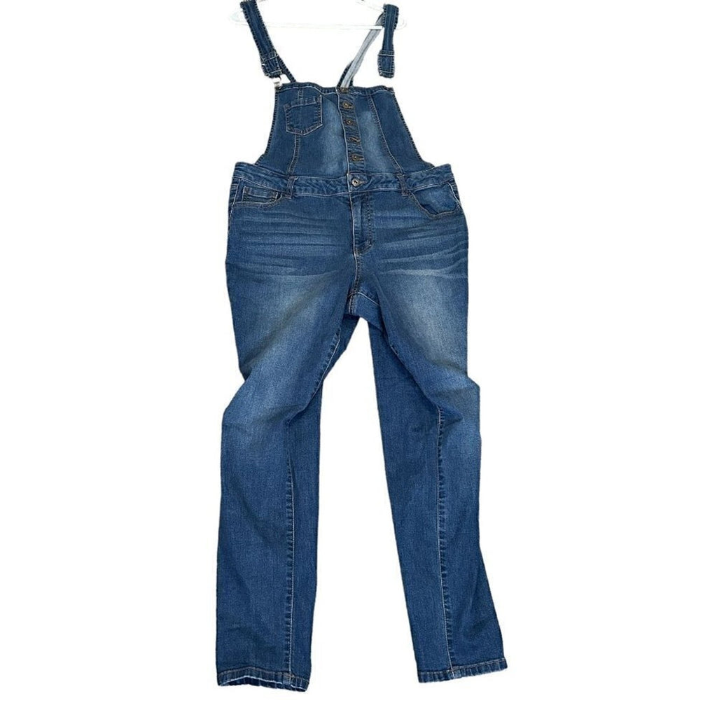 Wax Jeans Denim Overalls Women's Jeans Blue Size 3XL 6" Cuff #3Jeans1502