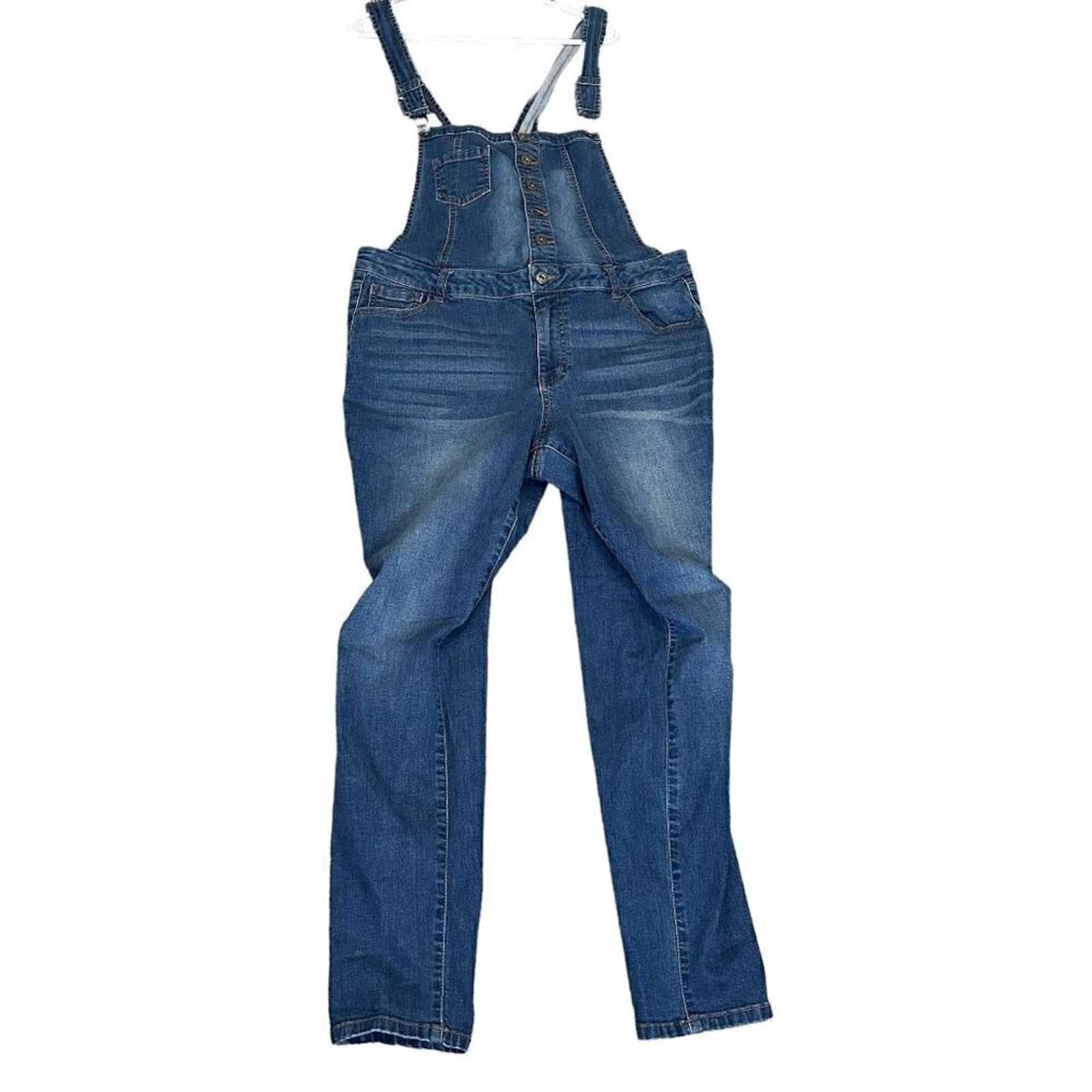 Wax Jeans Denim Overalls Women's Jeans Blue Size 3XL 6" Cuff #3Jeans1502