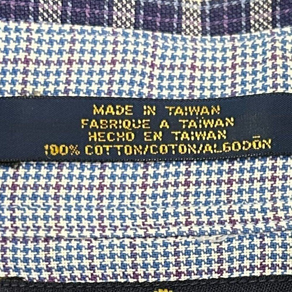 Tommy Hilfiger  Mens Shirt Size XL Blue White Button Up Long Sleeve Check #M1362