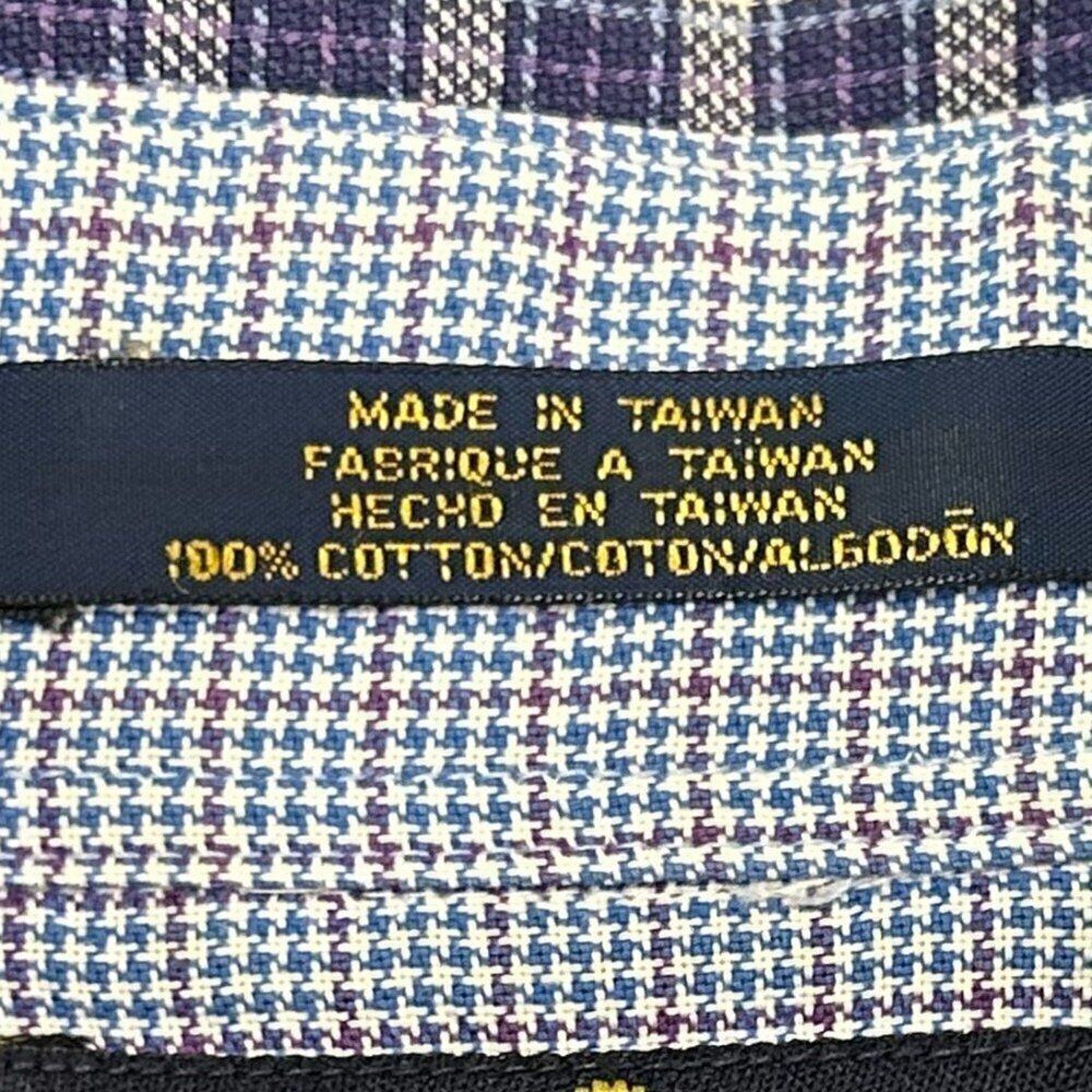 Tommy Hilfiger  Mens Shirt Size XL Blue White Button Up Long Sleeve Check #M1362