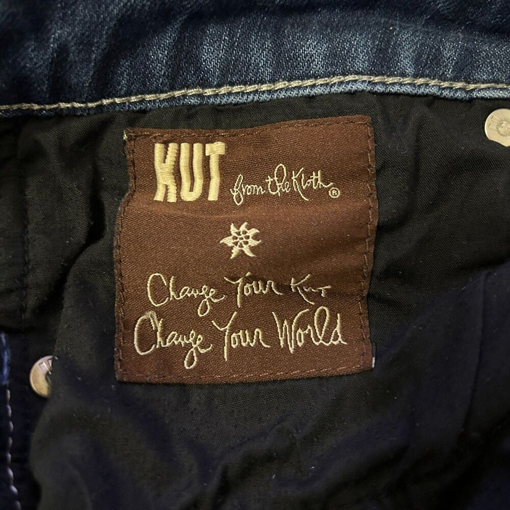 Kut from the Kloth Jeans Women's Sz 12 Katherine Boyfriend Dark Wash Stretch