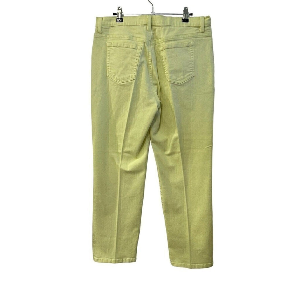 Gloria Vanderbilt High-Rise Jeans, Baby Yellow (not white), Size 14, #1115