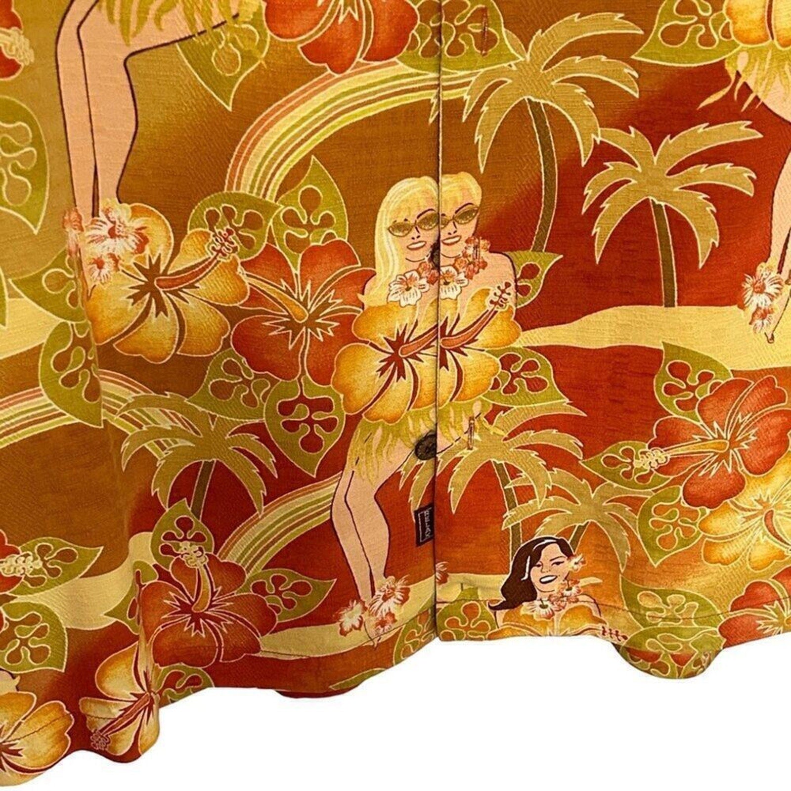 Tommy Bahama Tropical Girls Size M, Silk Relaxed Fit Rare Vintage #J-1565