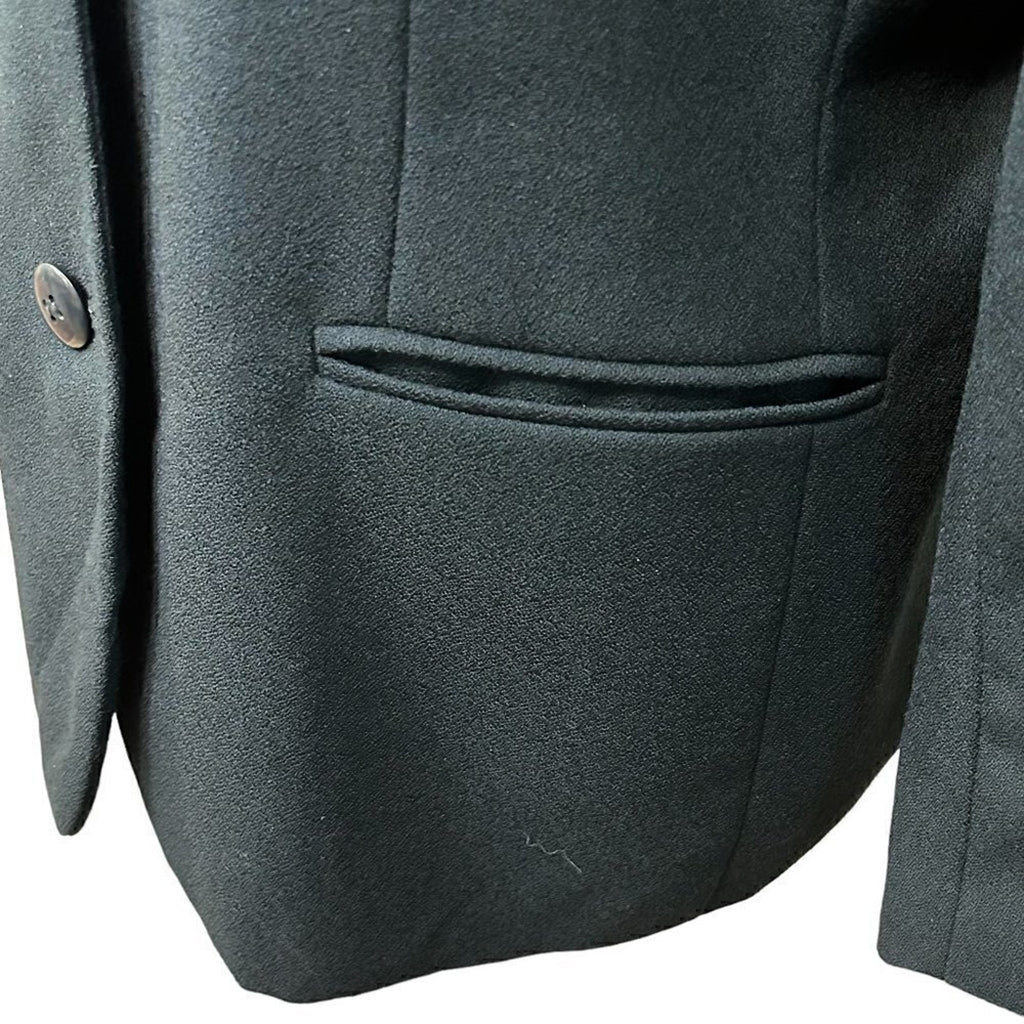 EN AVANCE Womens Jacket / Blazer Size 12 Forest Green 100% Wool Made in US #HB