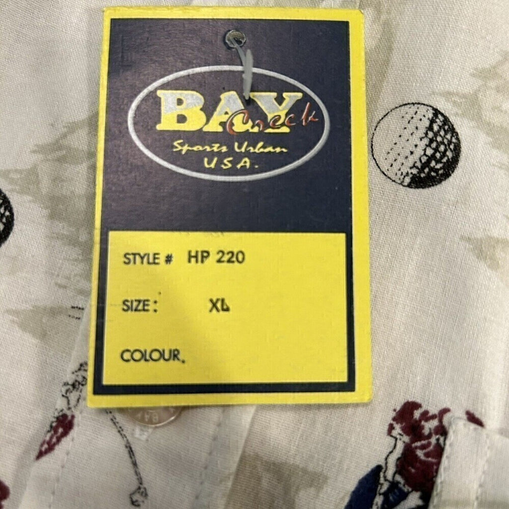 Bay Creek Men's XL Big Golf Shirt Short Sleeve - New - Cream Color, #1166