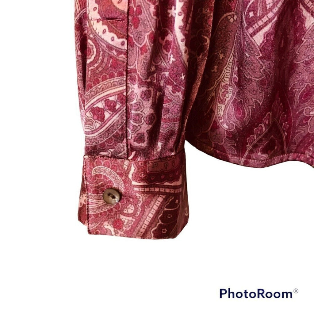 Hasper & Company A S L - Women's Long Sleeve, Button Up, Pink Blouse, Sz. 14P