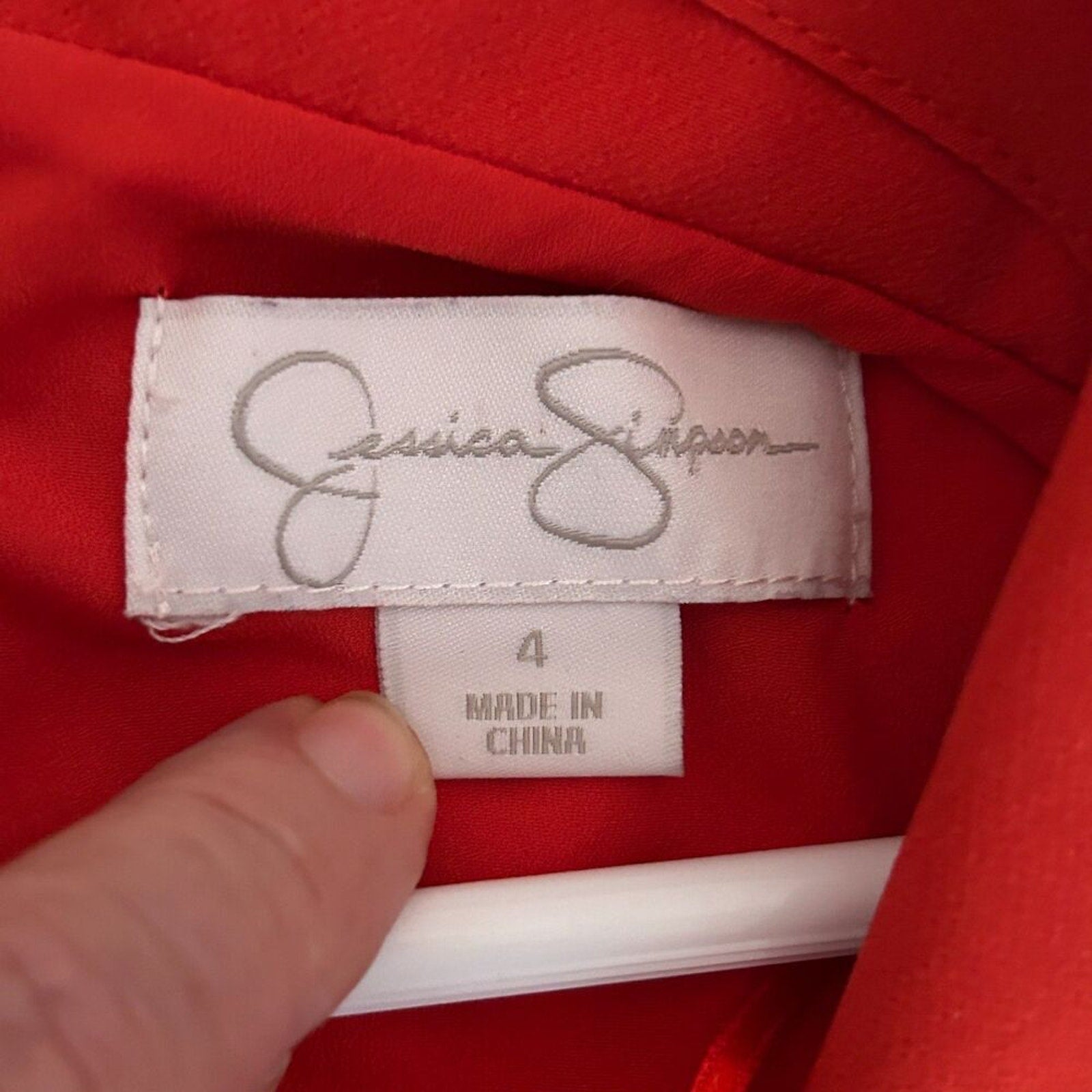 Jessica Simpson spring-summer orange dress size 4 zip-closure back