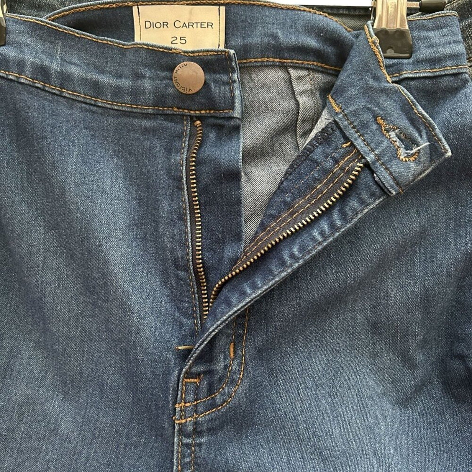 Dior Carter Women's Bell 15" Bottom Flare Distressed Jeans, Size 25 #J4-1581