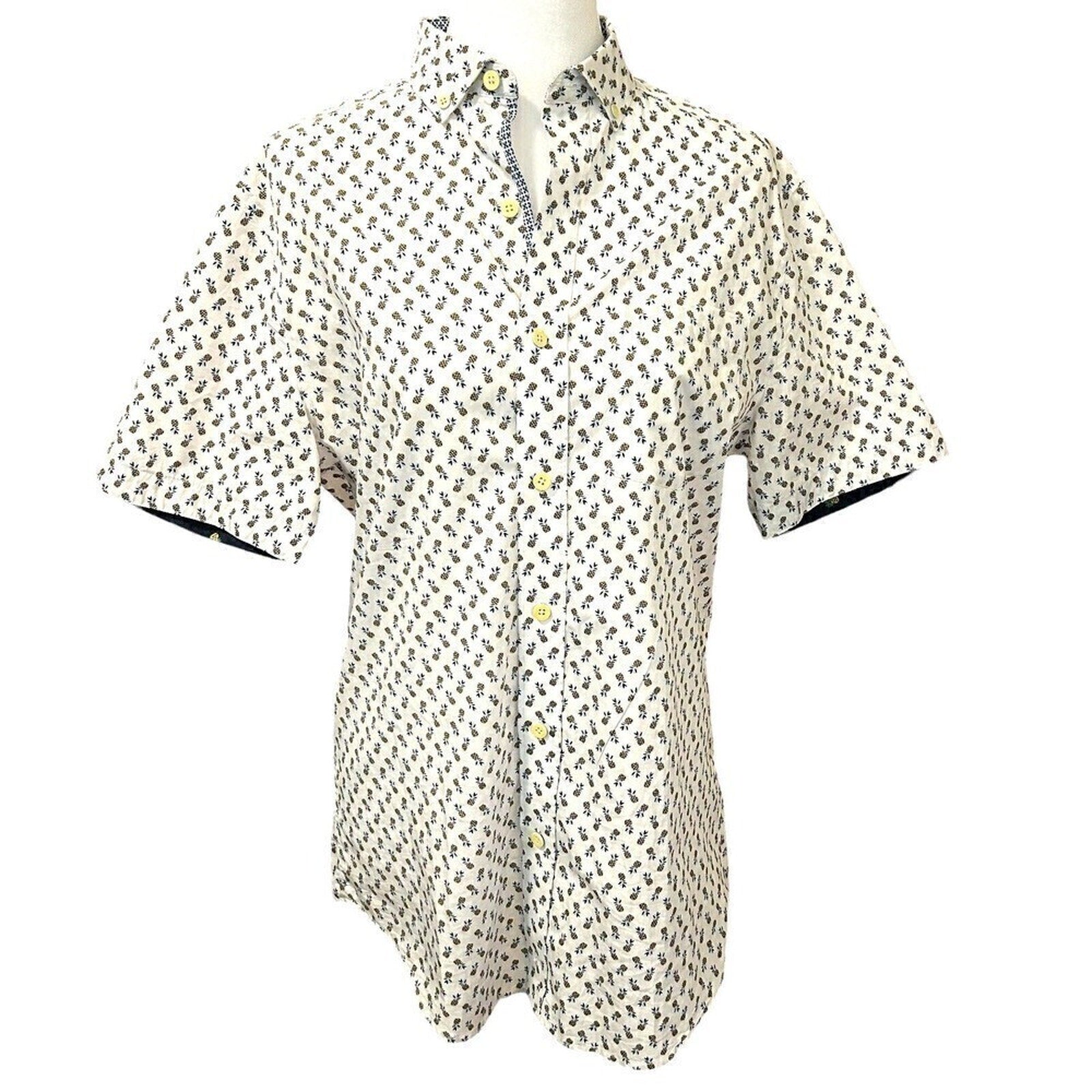 Johnston & Murphy Women's Blouse Short Sleeve Pineapple Size (S) #J13
