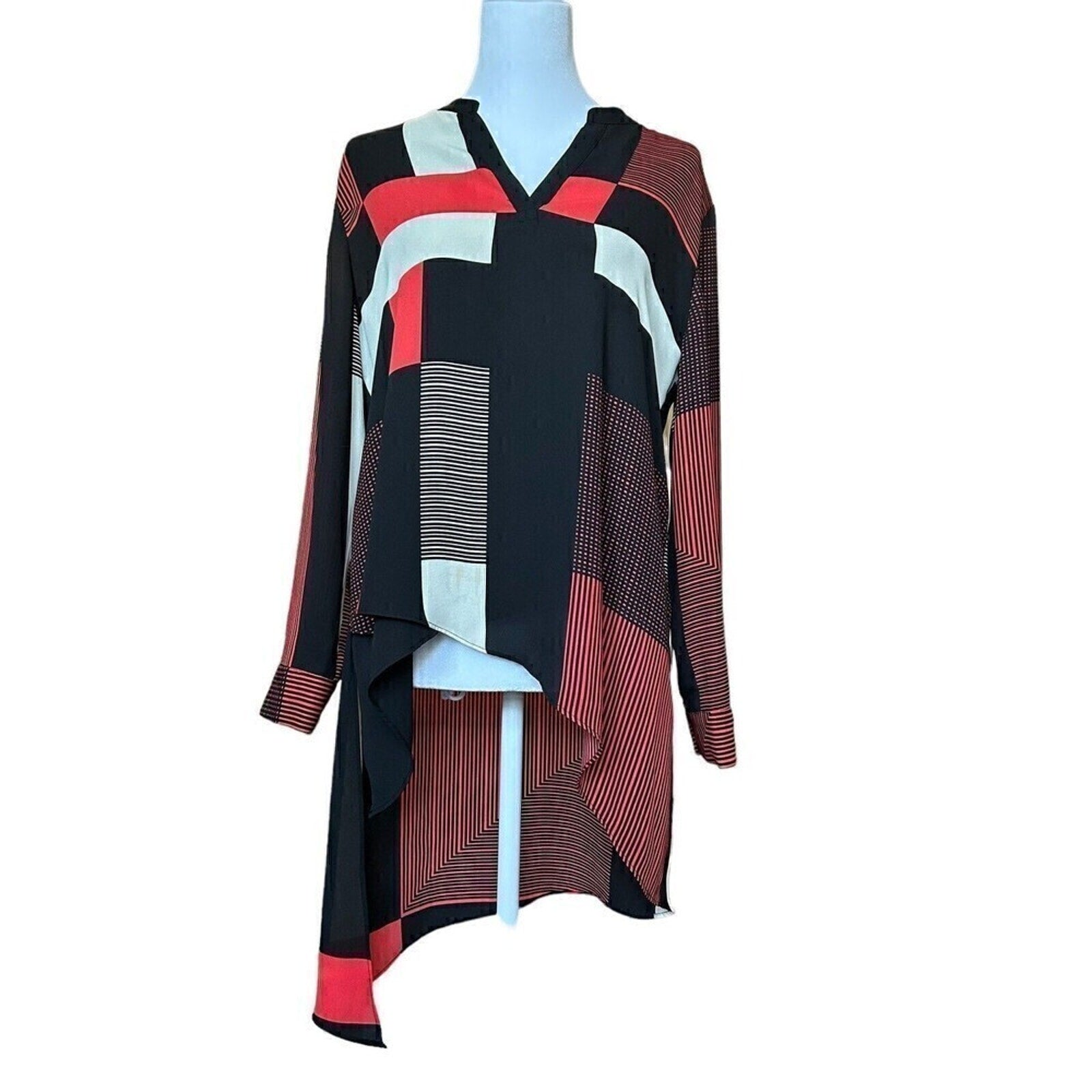 Chico’s High-Low V-Neck Pullover Blouse Small #1129