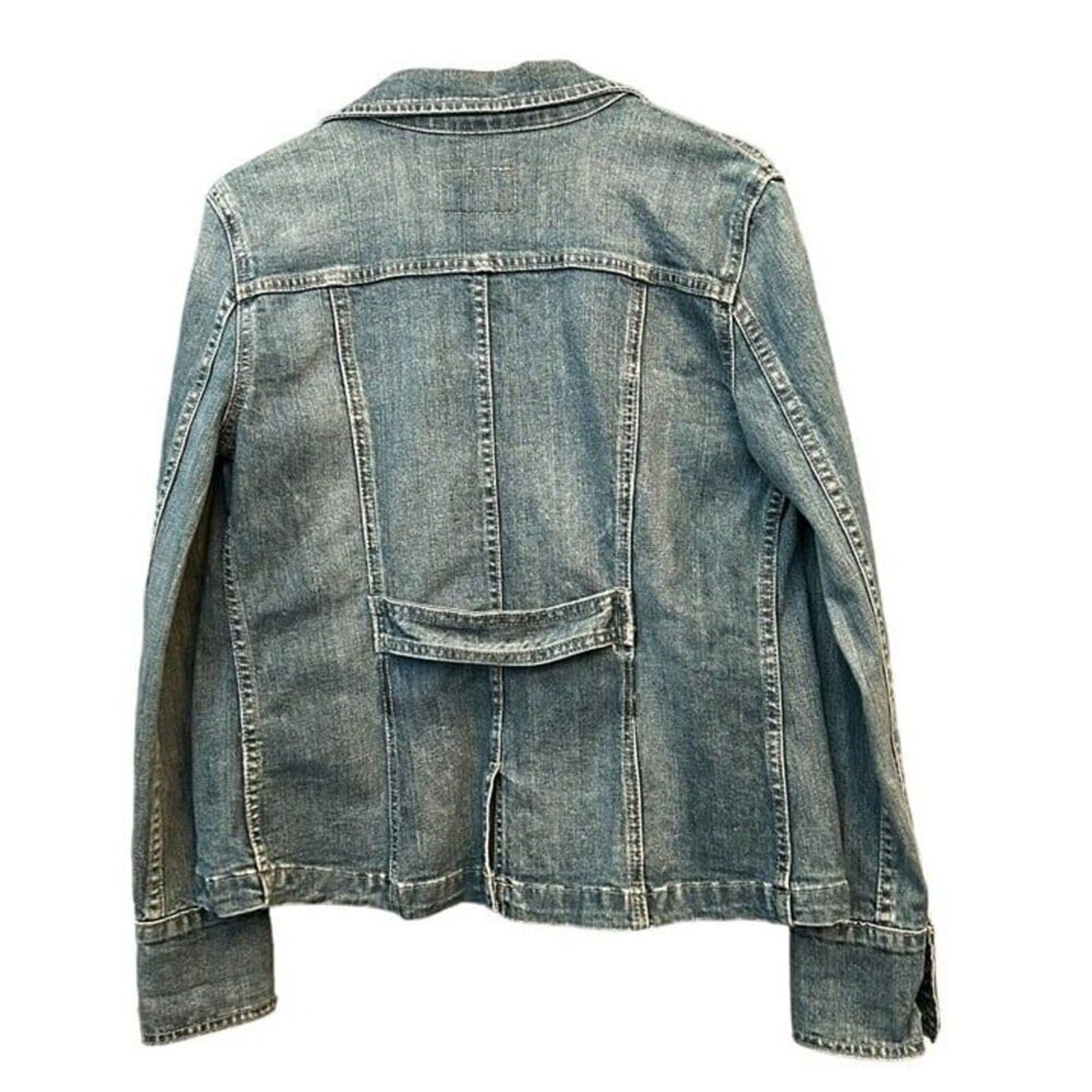 Calvin Klein Women's Denim Jacket, Dark Wash, Button Front  Sz. (M) #1182