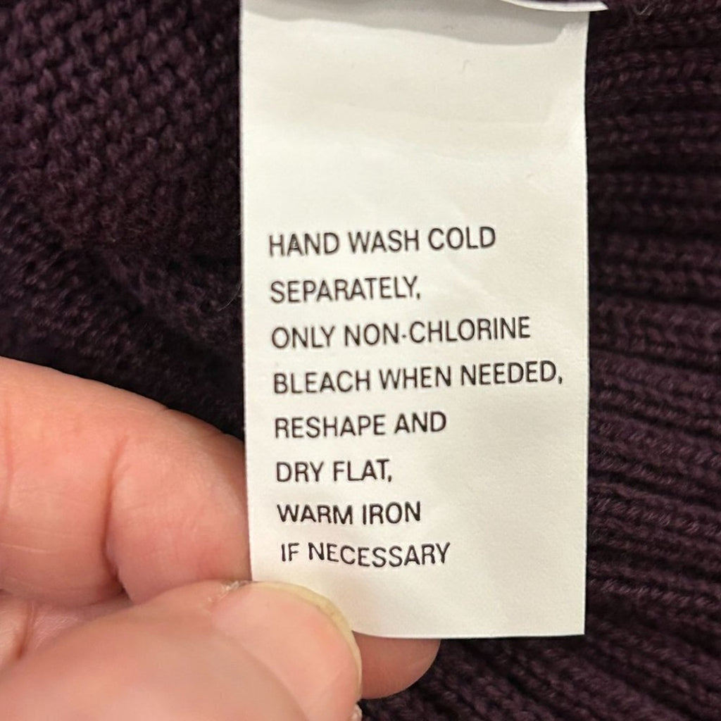 Jeanne Pierre Women’s Maroon Turtleneck Pullover Sweater Size L – N1407