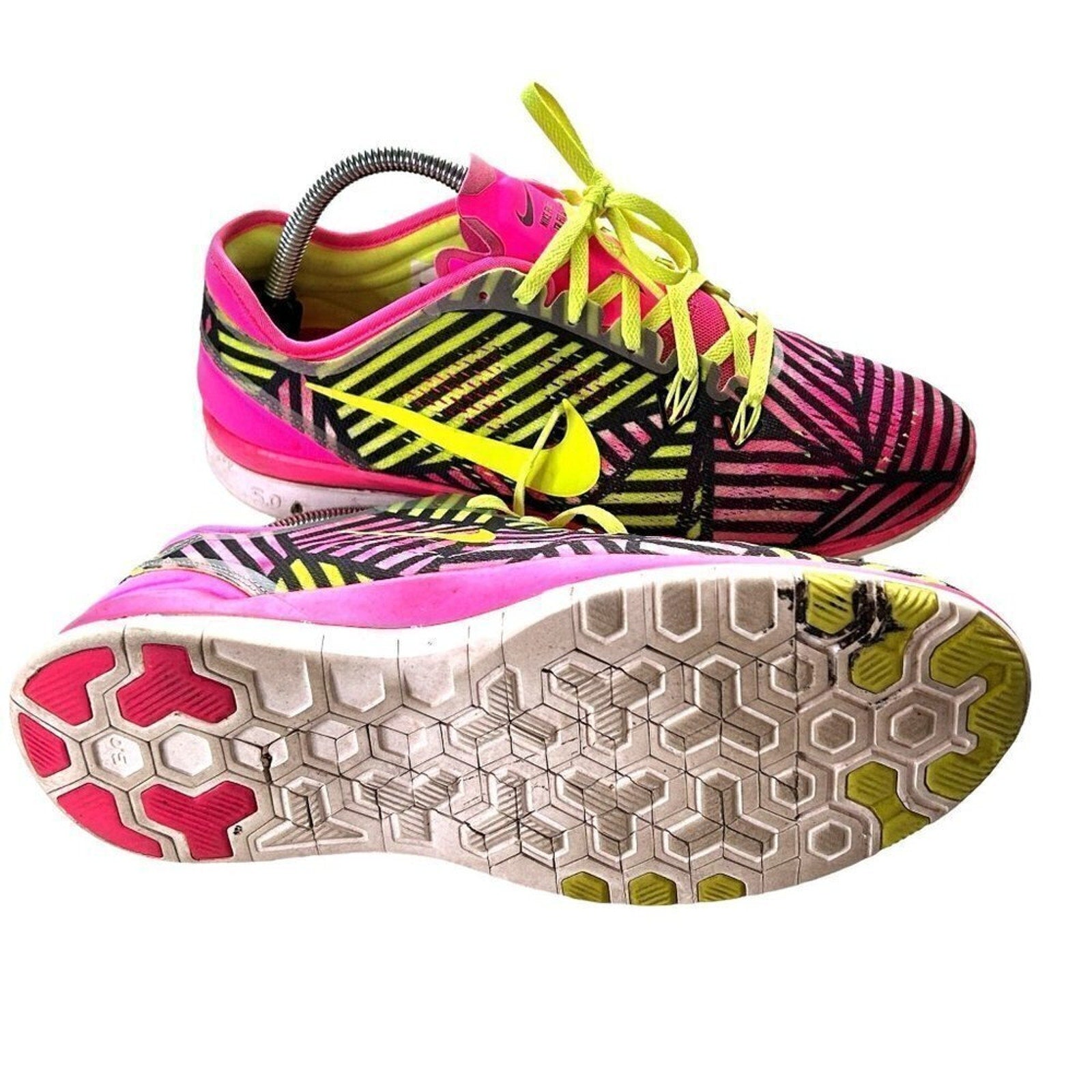 Nike Free TR Fit Athletic Shoes — Women’s Size 10, Pink Pow/Volt/Black #1527