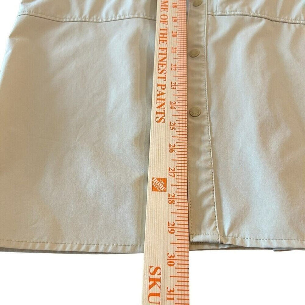 Men's The North Face Sniktau Short Sleeve Sun Shirt Vented Beige Size (S) #1140