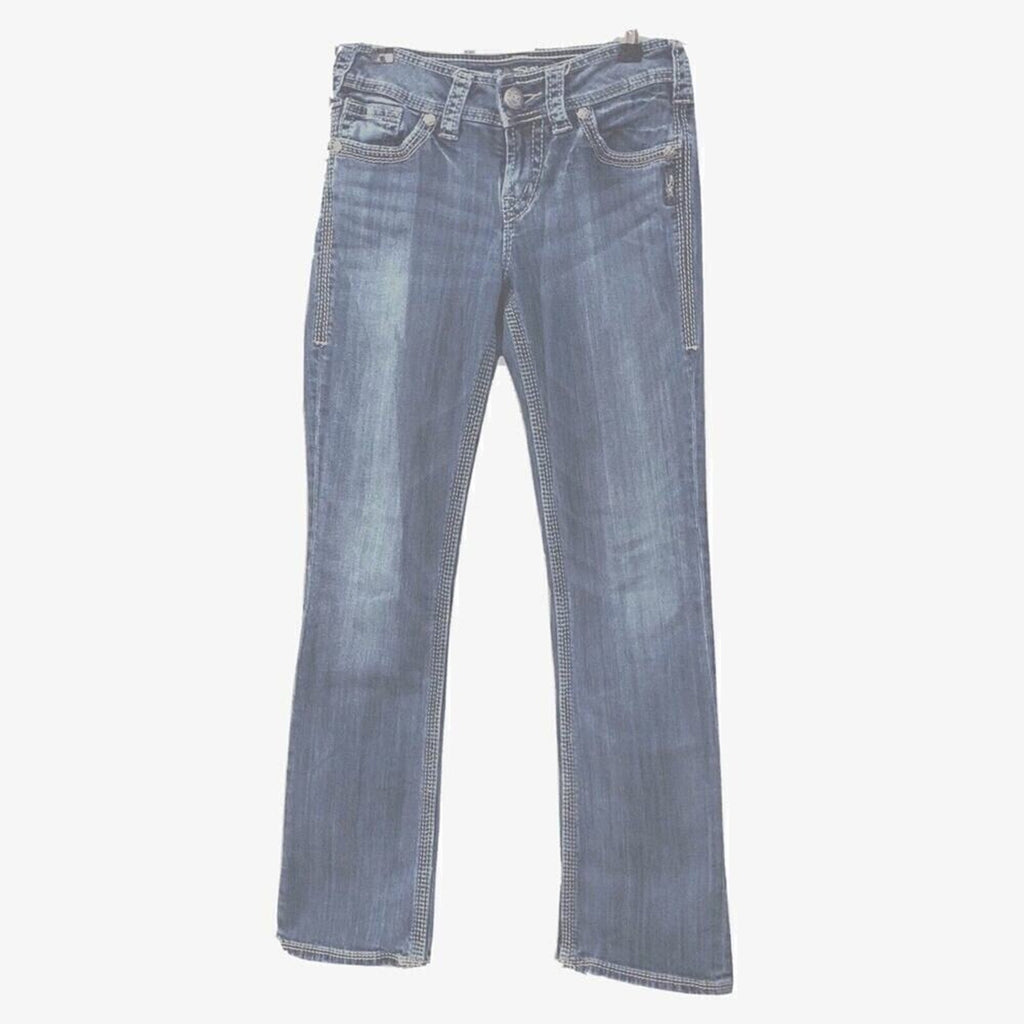 Silver Jeans 26 x 31 Suki Flap 17 Boot Bootcut Rhinestones Bling Woman’s Western