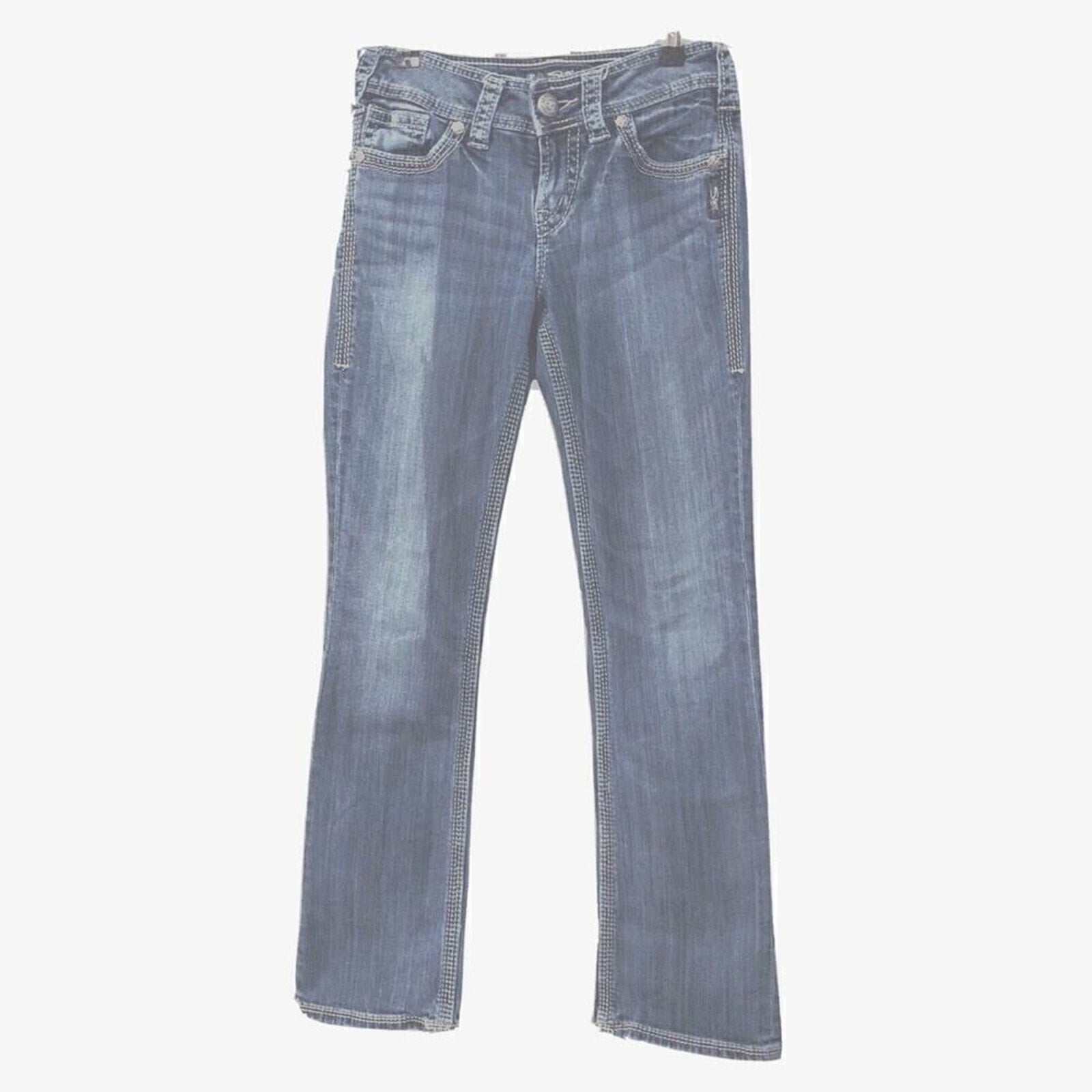 Silver Jeans 26 x 31 Suki Flap 17 Boot Bootcut Rhinestones Bling Woman’s Western