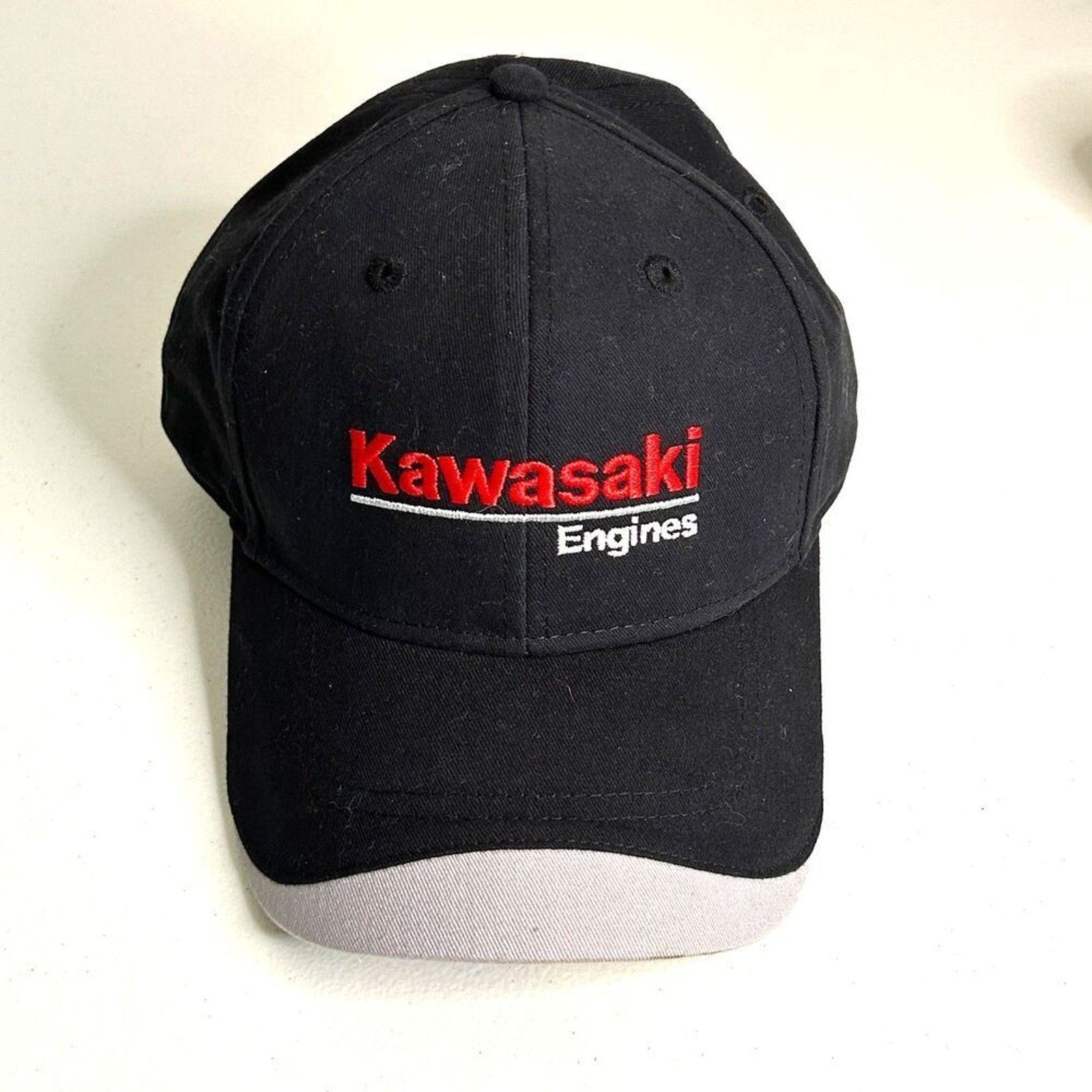 Kawasaki Engines Hat Black Adjustable Velcro Back Strap See Photos NWOT