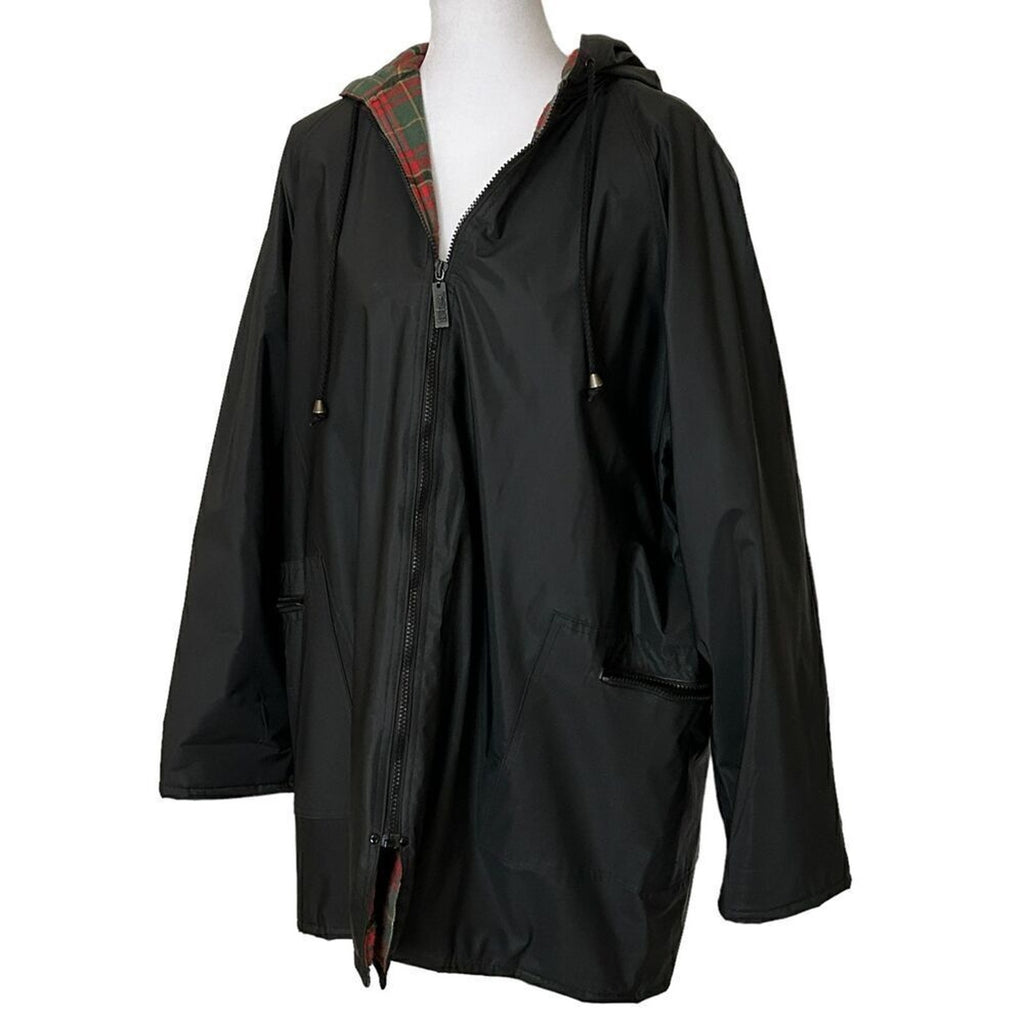 Totes Men’s Three-Season Hooded Jacket – Flannel Lined, Size Large, 2 Zipper Pockets – Fall Winter Spring Outerwear