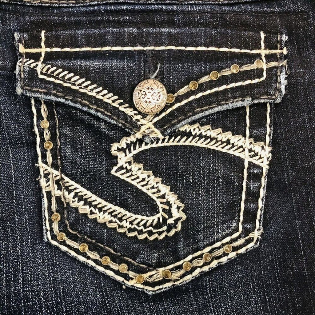 Silver Women's Jeans Size W26/L30 Medium Wash Denim Suki Flap Boot Cut #1083