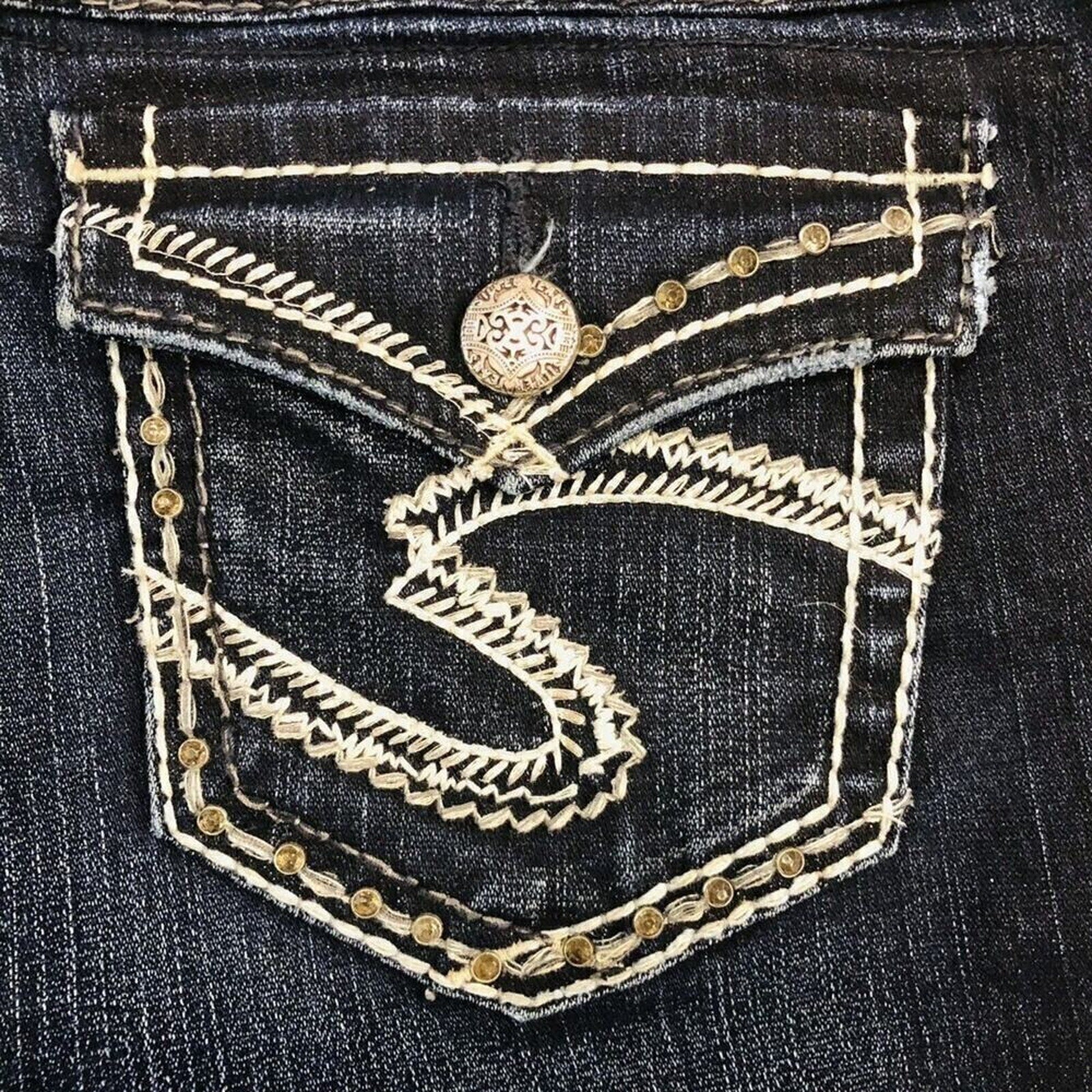 Silver Women's Jeans Size W26/L30 Medium Wash Denim Suki Flap Boot Cut #1083