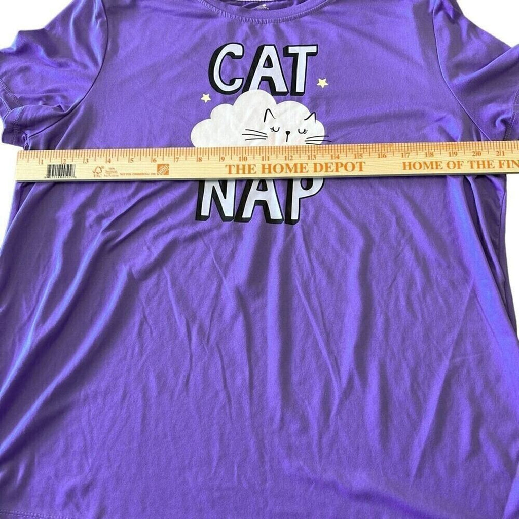 Secret Treasures, Cat Nap, T-Shirt Purple Size L (12-14) # 1117