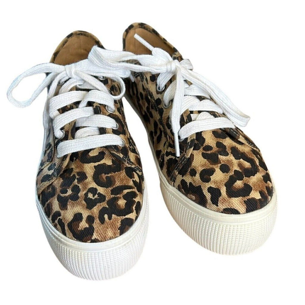 SO® Compelling Women's Platform Sneakers Leopard Sz.9M Memory Foam Insole #1191