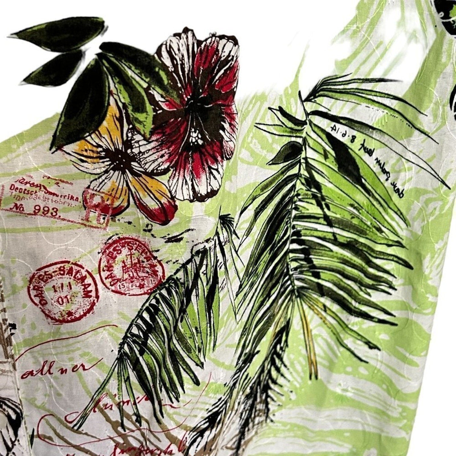 Alia Women’s Sleeveless Blouse Size 18 – Island Travel Top #B1497