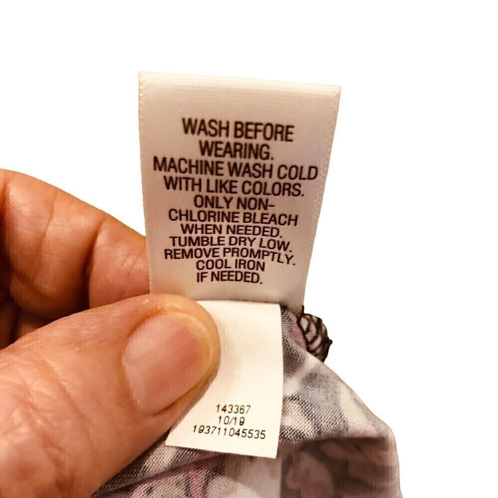 Croft & Barrow Classic Women's Casual Floral Tunic Shirt Sz. (L) 3/4 Sleeve