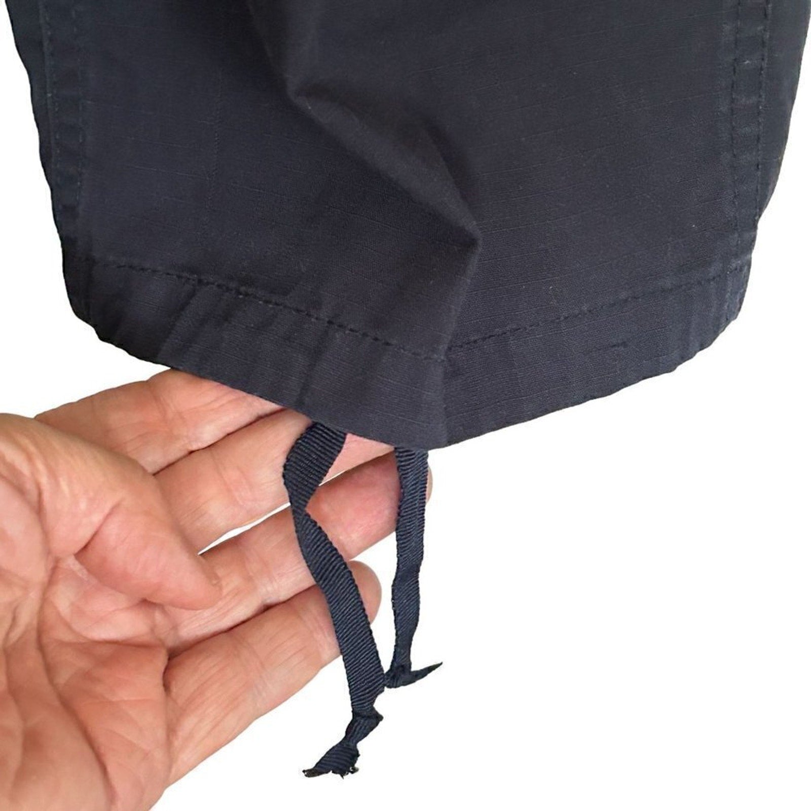 Cargo Pants Navy Blue adjustable cuff button pockets / fly, Size in description