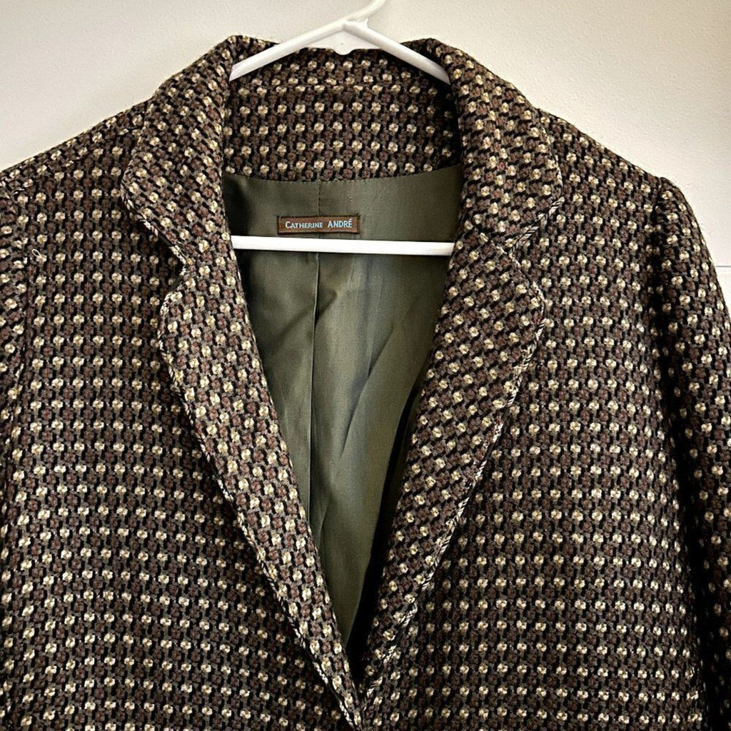 Catherine Andre Women's Coat 100% LAINE (Wool) Size in Description, Made In Fran