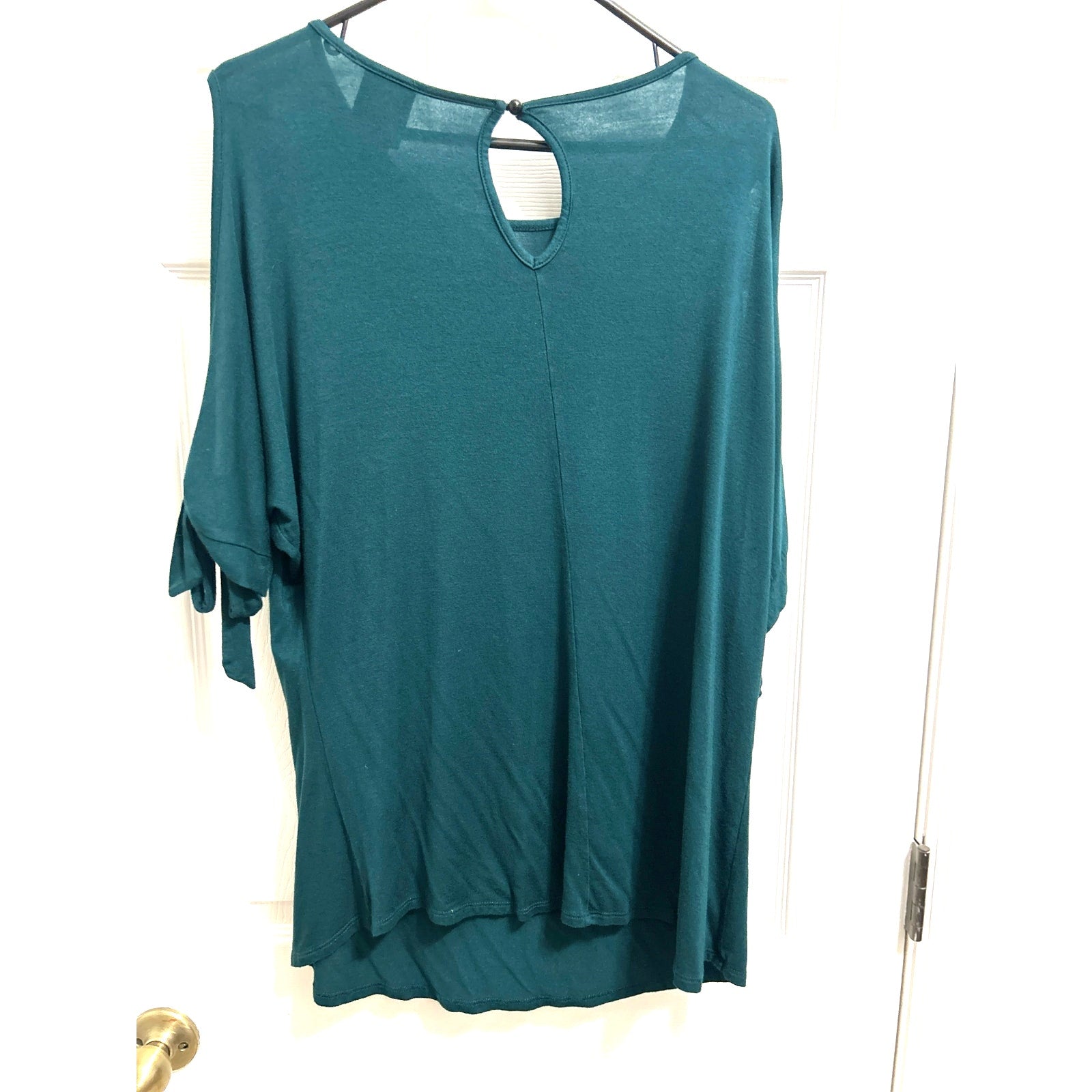 Harley Davidson T-Shirt Womens XL Open Shoulder Jeweled Wings Green