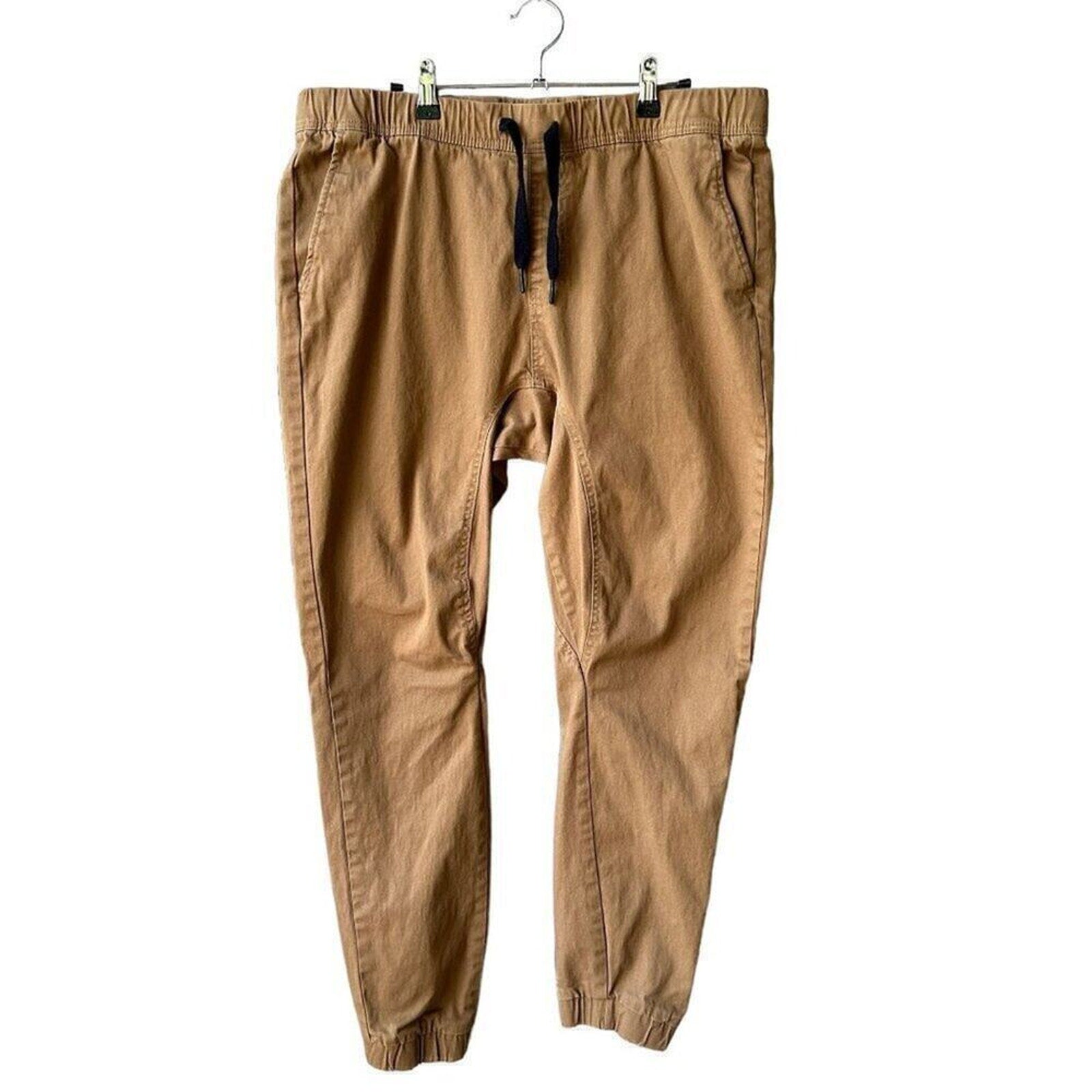 South Pole Flex Men's Casual Pull-on Stretch Drawstring Brown Jogger #J3-1483