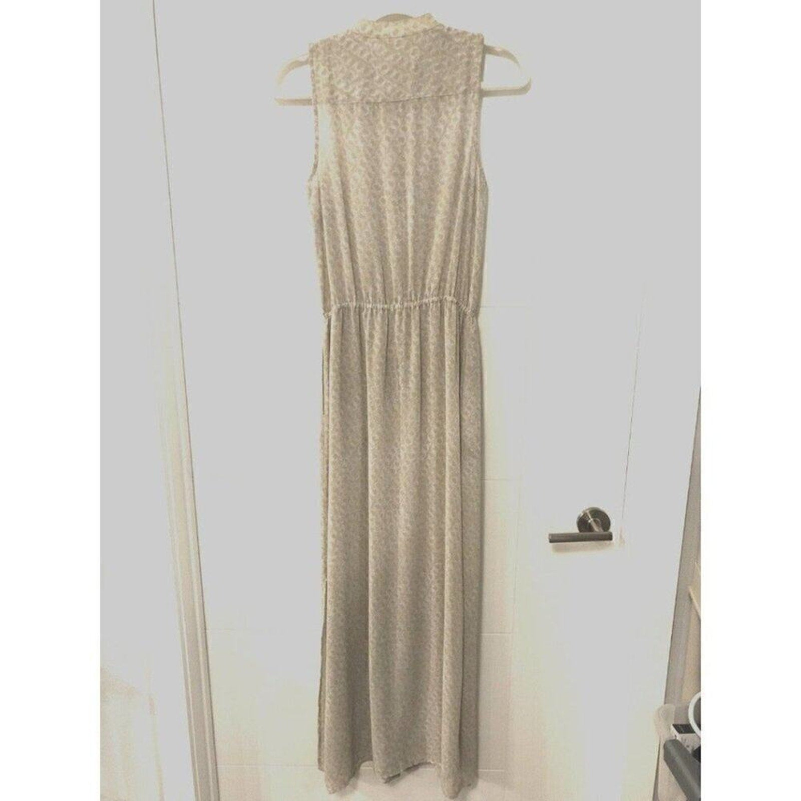 Michael Kors Women’s Flower-Print Maxi Dress Size S — Snap Closure & Front Slit