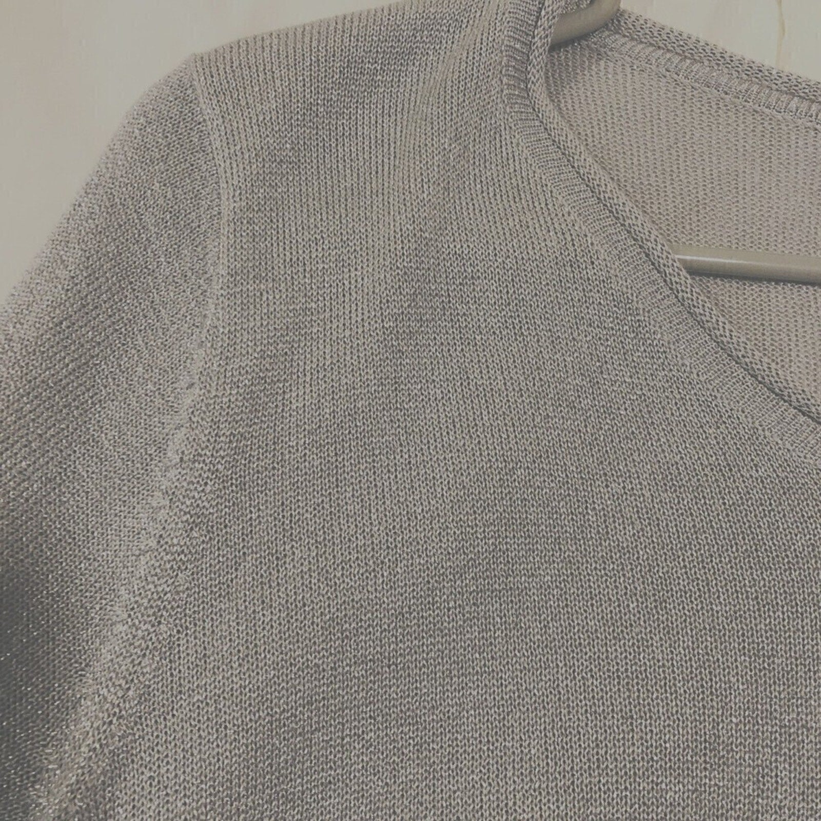 Joseph A. Women's Silver / Sparkle Silk Top Size (M)