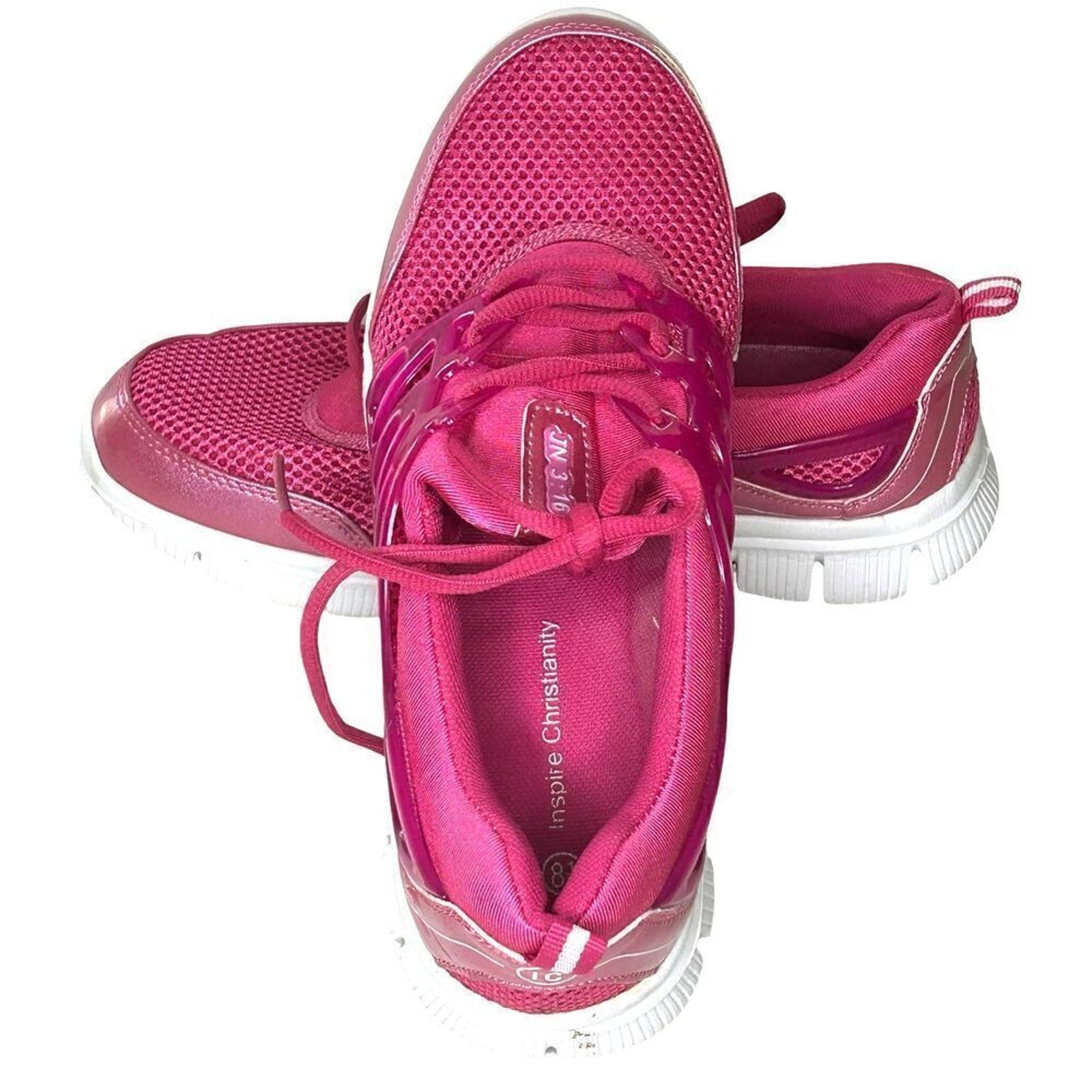Women's Running Casual Sneakers Pink Inspired By Christianity Size 8.5 #S2