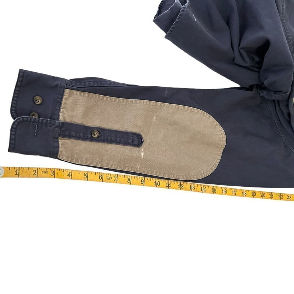 Cabela's Blue Tan Long Sleeve Heavyweight Men's Outdoor Shirt Size XL #H