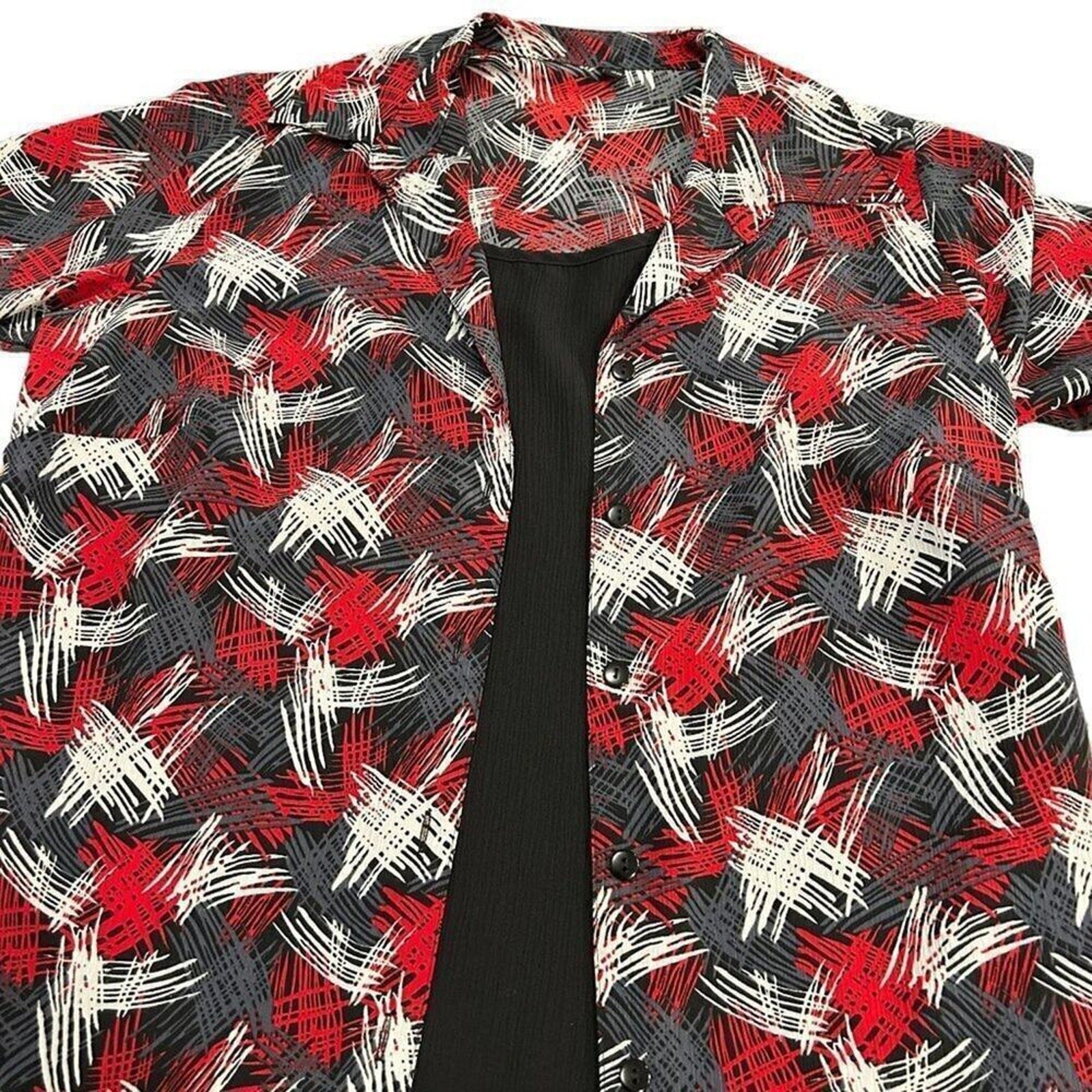 R.T. Fashions Women's Blouse/Camisole Combo Size 1X Polyester #BH