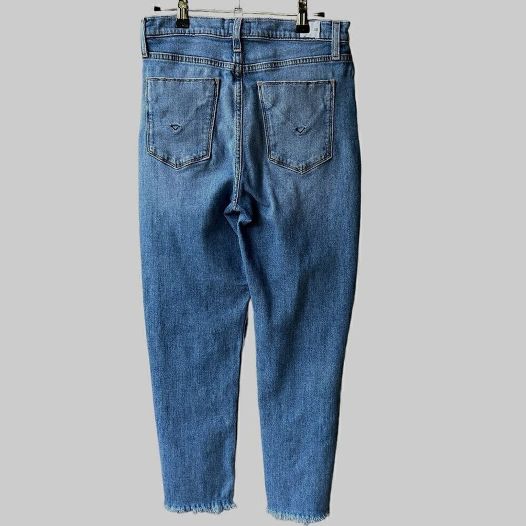 Hudson Jeans Women's Size 28 Cut Off High Rise Straight Leg Blue Jeans #J3-1575