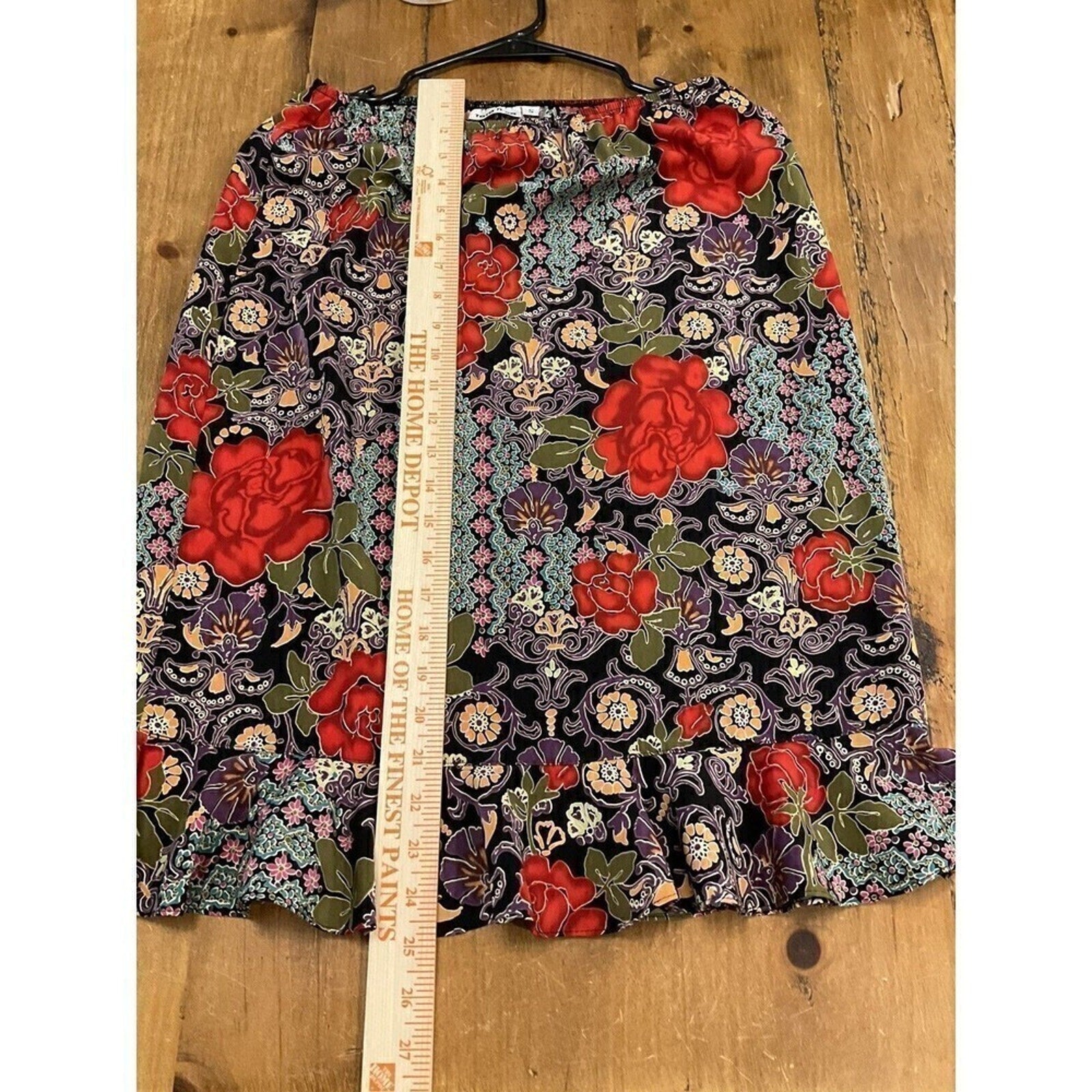 Toto N Ko Midi Skirt Woman's Floral Multicolor Size (S) See Photos #1086