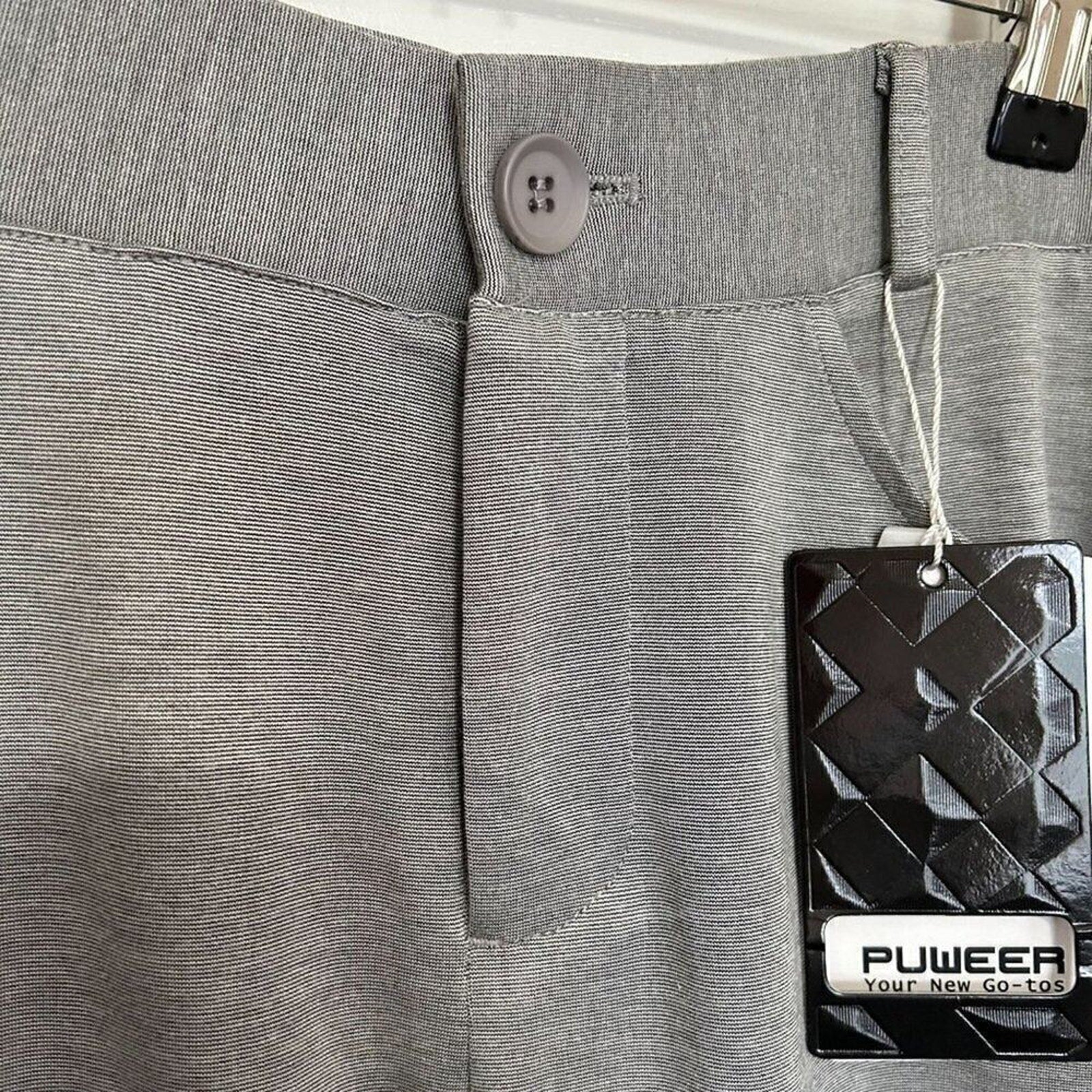 Puweer Women's Pants Size M, Grey, Rayon Nylon Spandex  (See Photos) #B1459