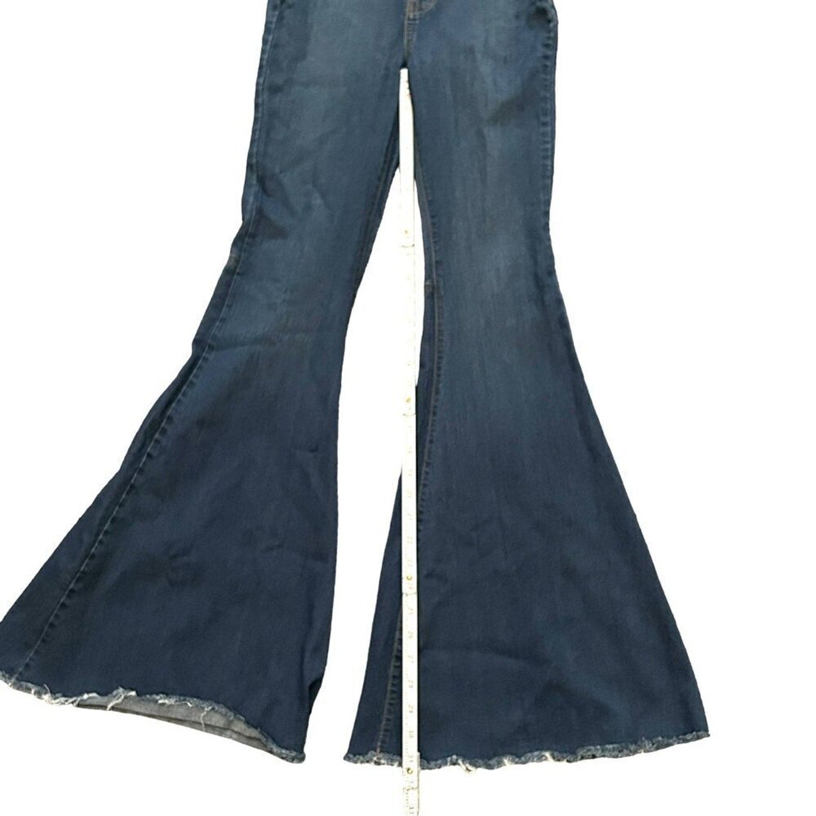 Dior Carter Women's Bell 15" Bottom Flare Distressed Jeans, Size 25 #J4-1581