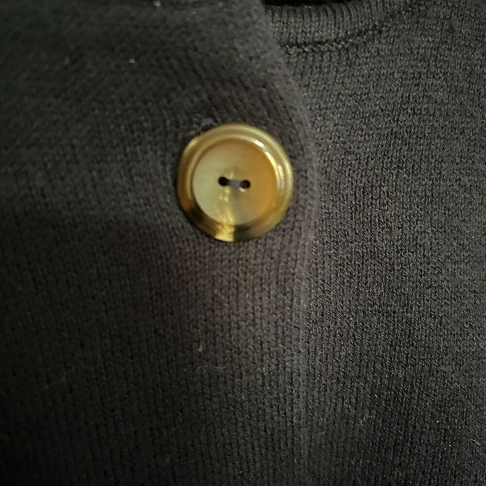 J.Jill Cardigan Pockets Sweater Cotton, Open Crew Neck Tight Knit Blue #017