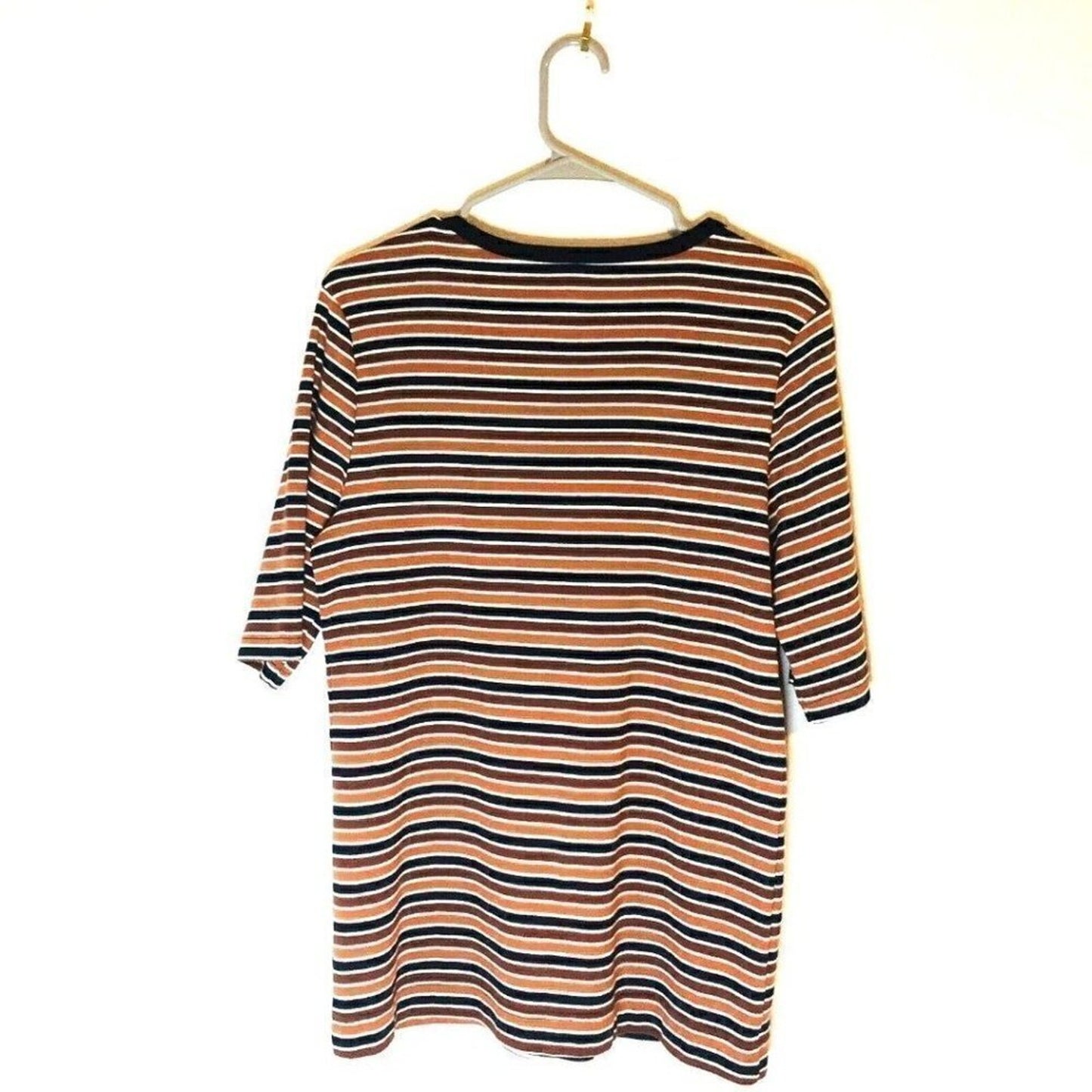 Duluth Women's Multicolor Size M Striped Round Neck Short Sleeve T Shirt