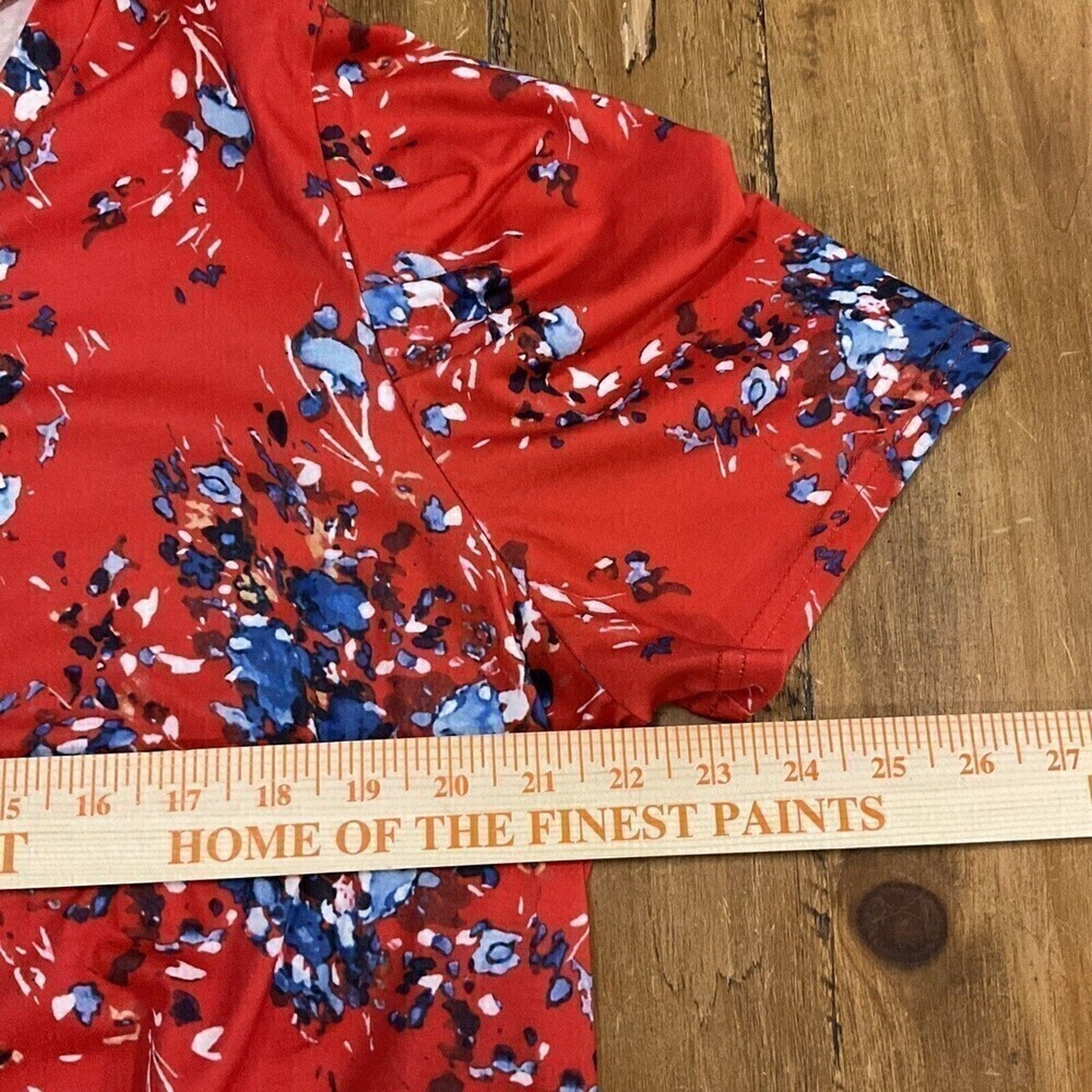 Women's Summer Tunic Top V-Neck Short Sleeve Casual Loose Fit Comfy #1099