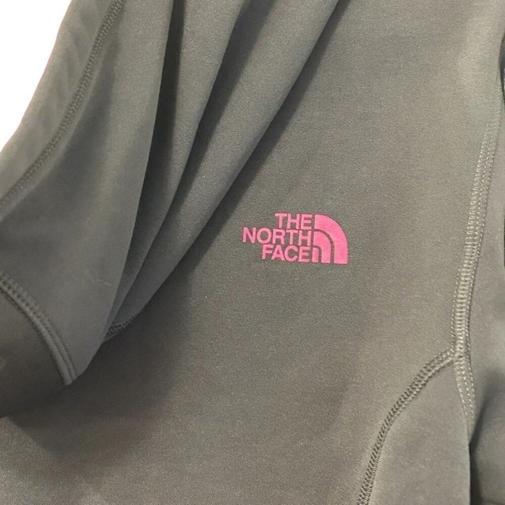 The North Face Hoodie Womens XP Grey Pink Pullover Hooded Sweatshirt #BH