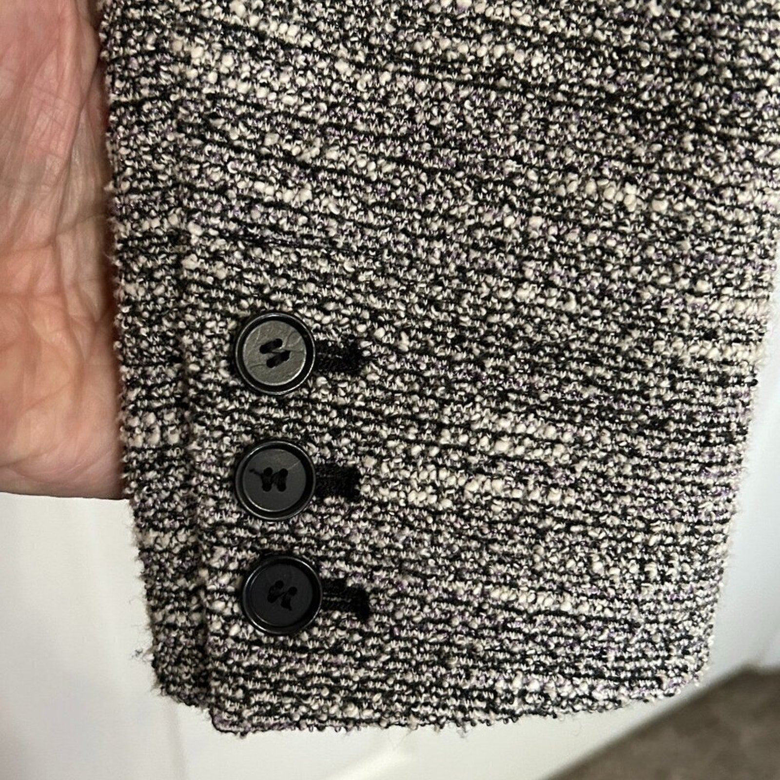 LOFT Brushed Knit Gray Warm Sweater Jacket, Size 8T, Single Button Front