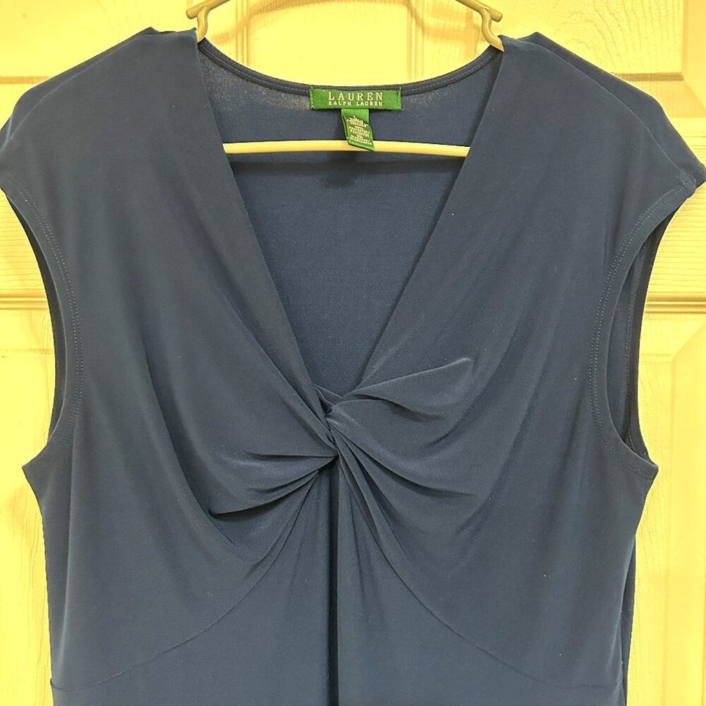 Lauren Ralph Lauren Women's Smart Professional Dress Size Large Navy Blue
