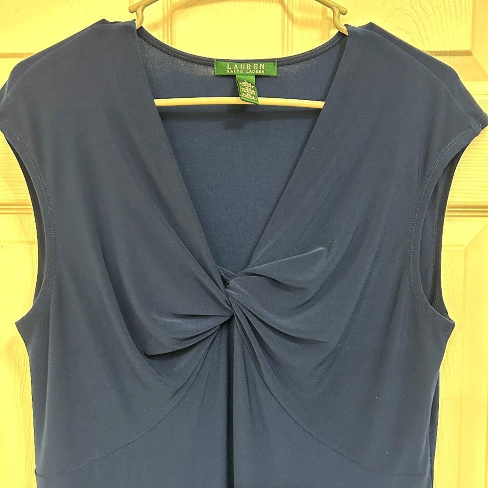 Lauren Ralph Lauren Women's Smart Professional Dress Size Large Navy Blue