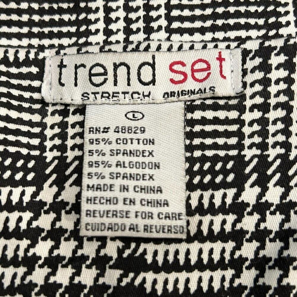 Trend Set Women's Stretch Originals Houndstooth Design Short Jacket Sz. (L) #BH