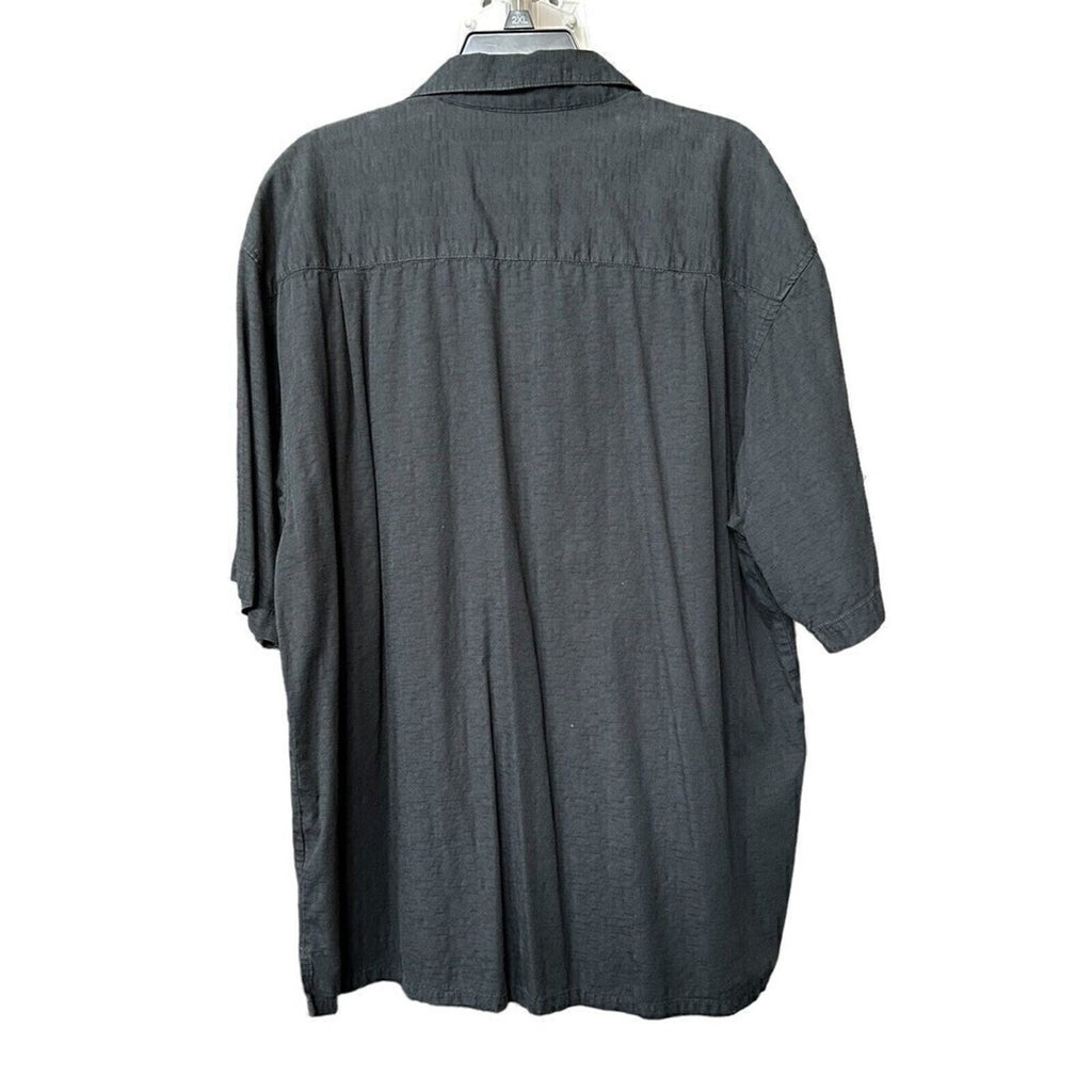 OP Ocean Pacific Men's Short Sleeve Shirt Button Up Black Size XL #H1308
